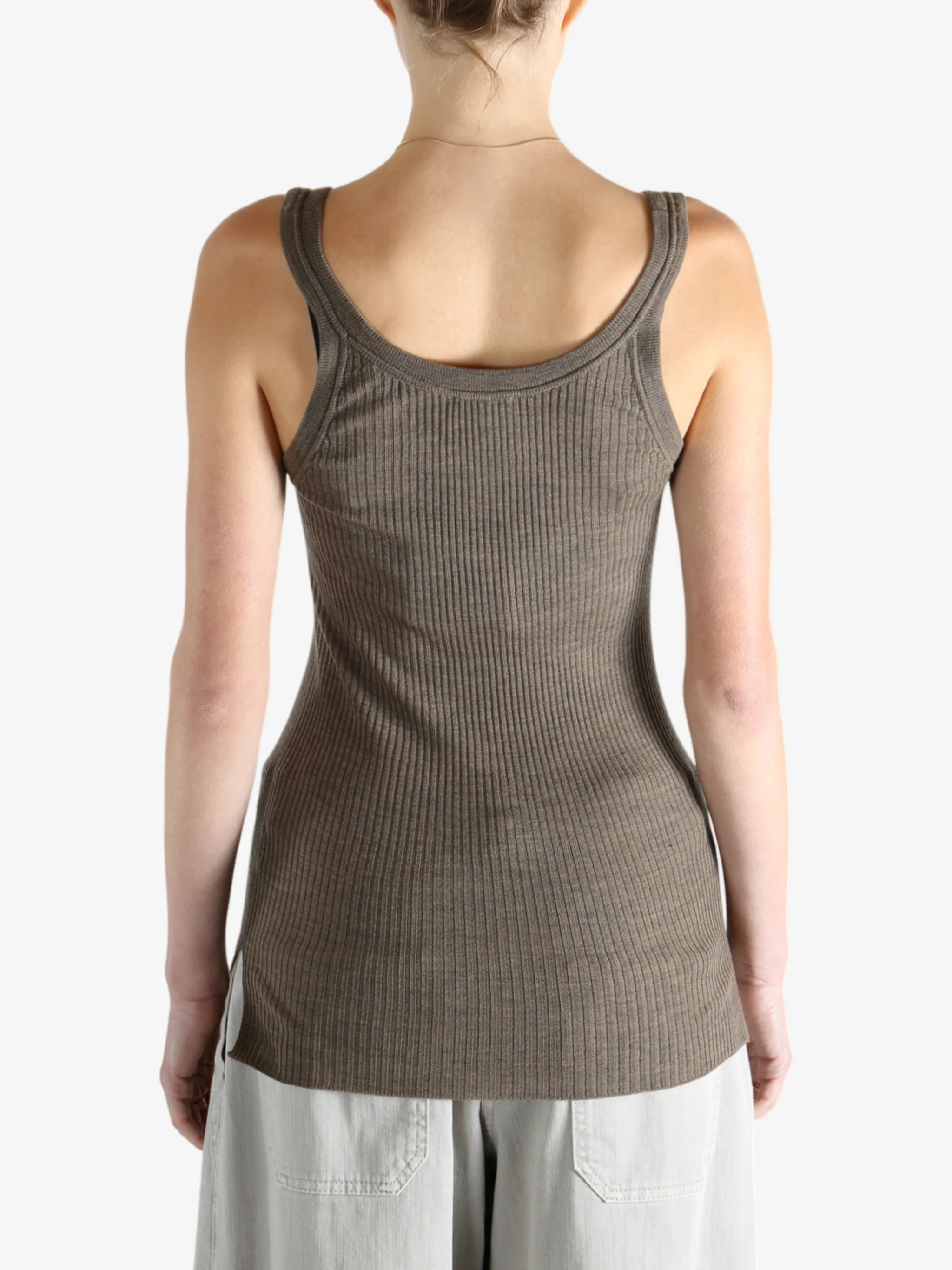 CALVIN KLEIN COLLECTION - Women Fine Merino Ribbed Tank Top - Image 3