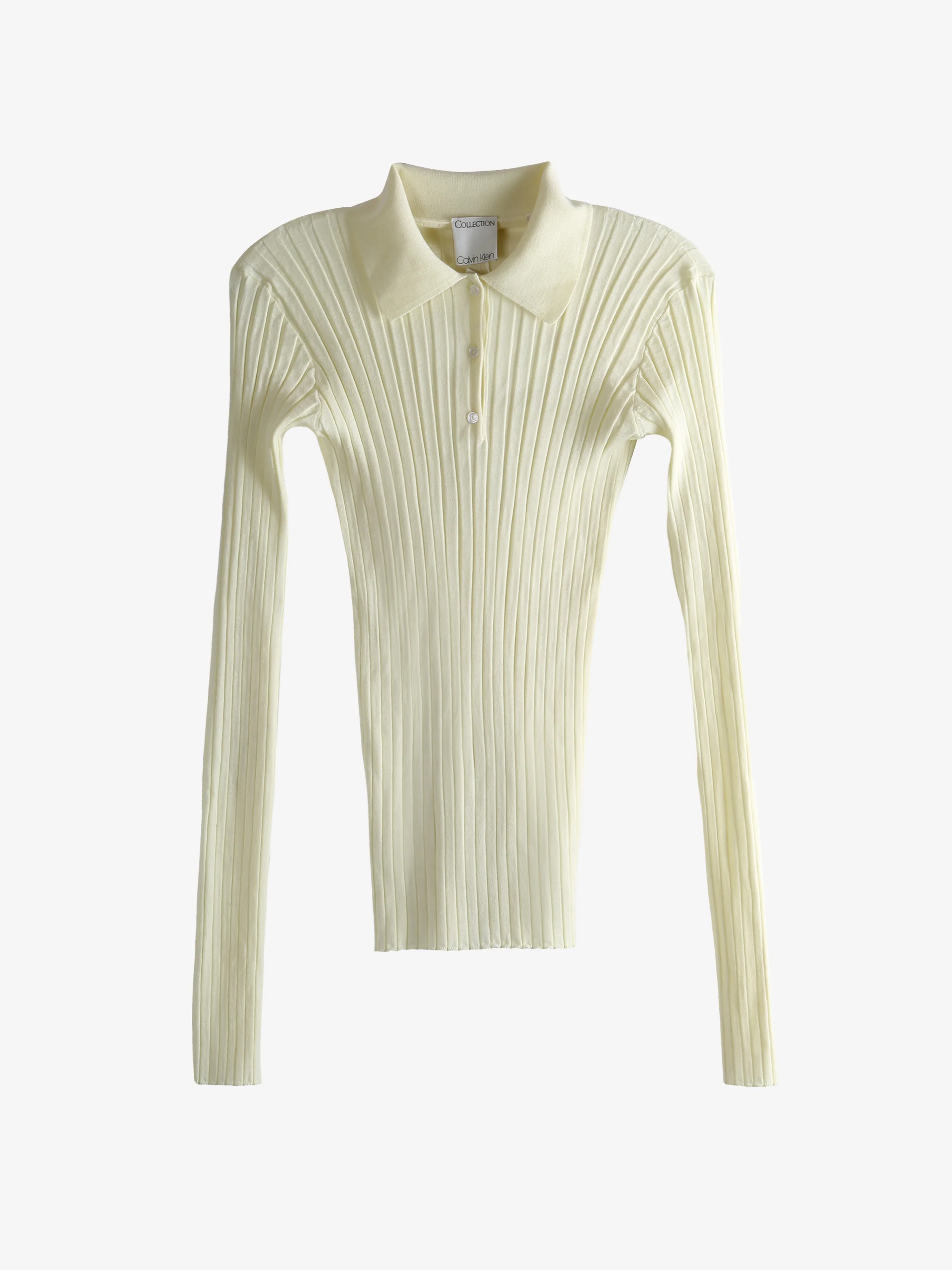 CALVIN KLEIN COLLECTION - Women Merino Rib Knt Polo Shirt - Image 4