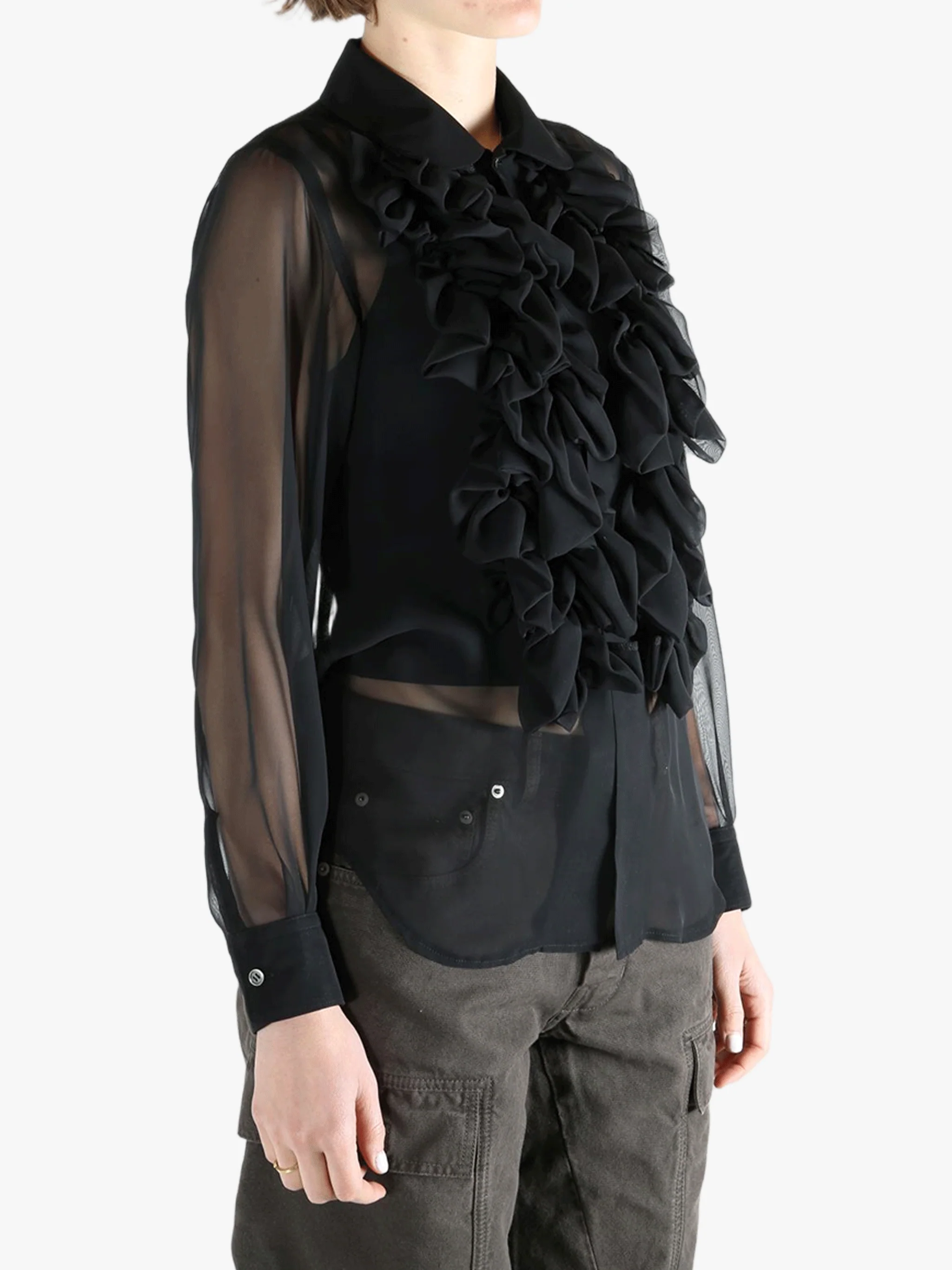 COMME DES GARCONS COMME DES GARCONS - Women Flower-detail Blouse - Image 2