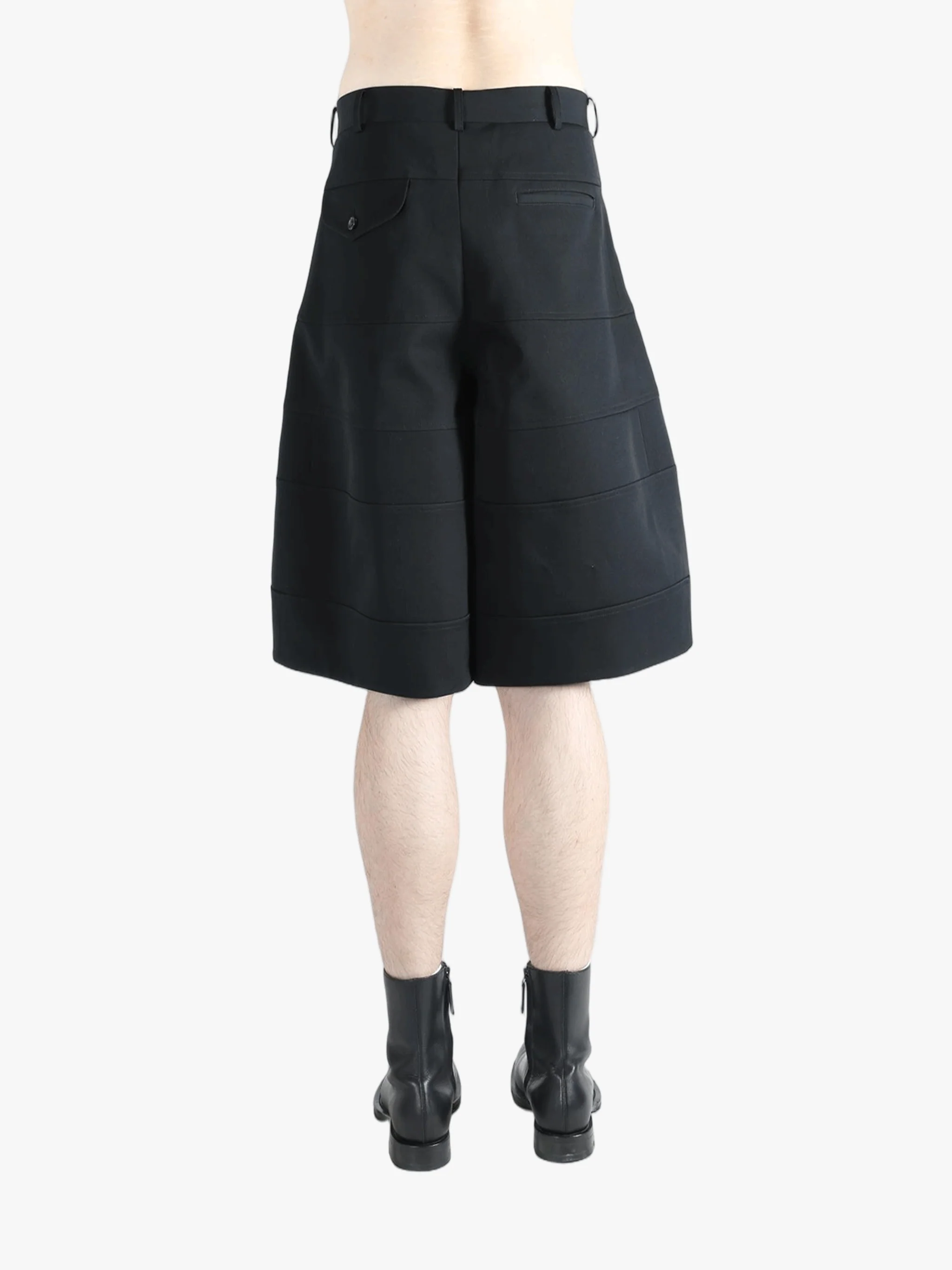 COMME DES GARCONS HOMME PLUS - Men Loose Black Shorts - Image 3