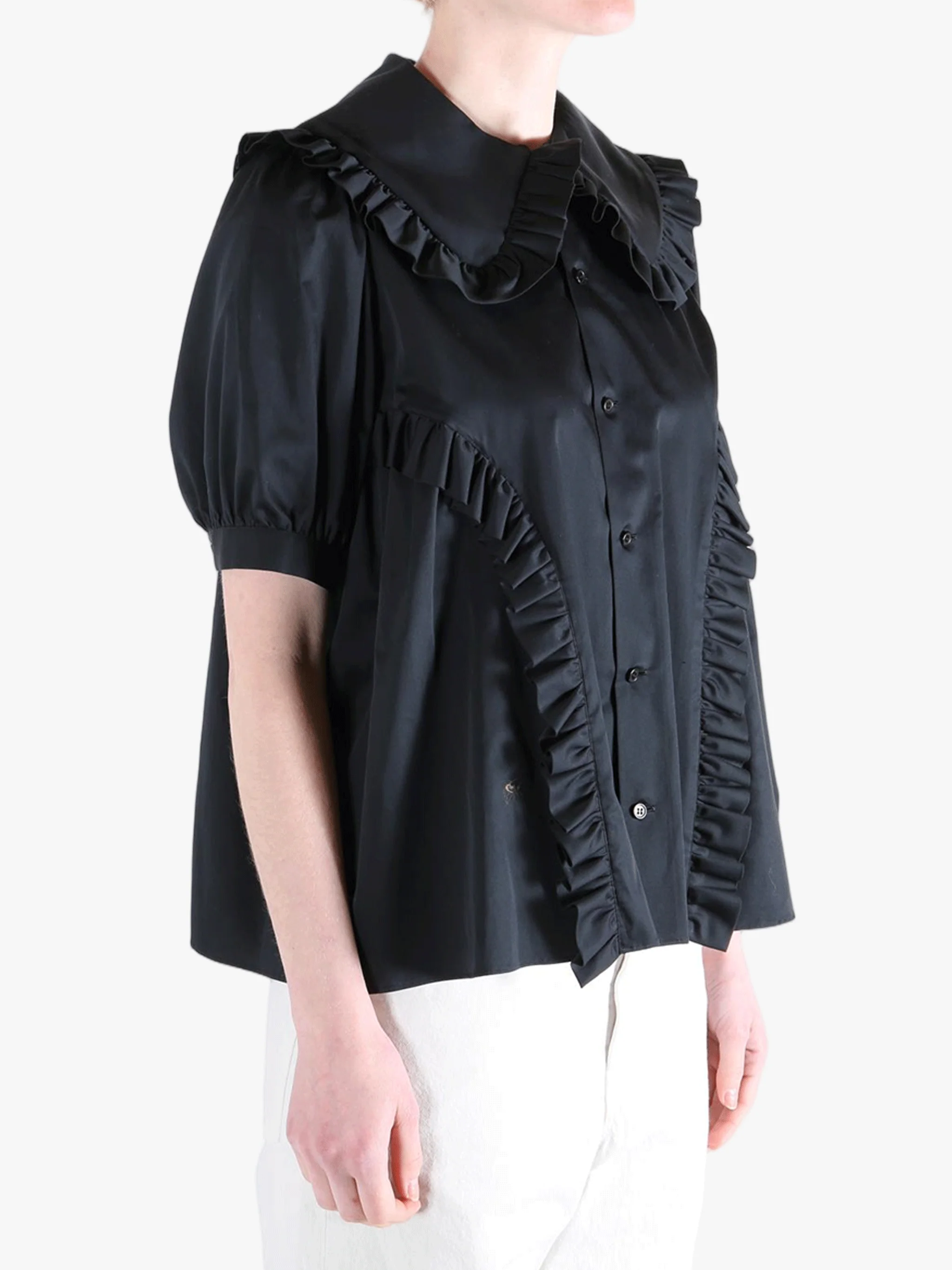 COMME DES GARCONS NOIR - Women Frill Collar Blouse - Image 2