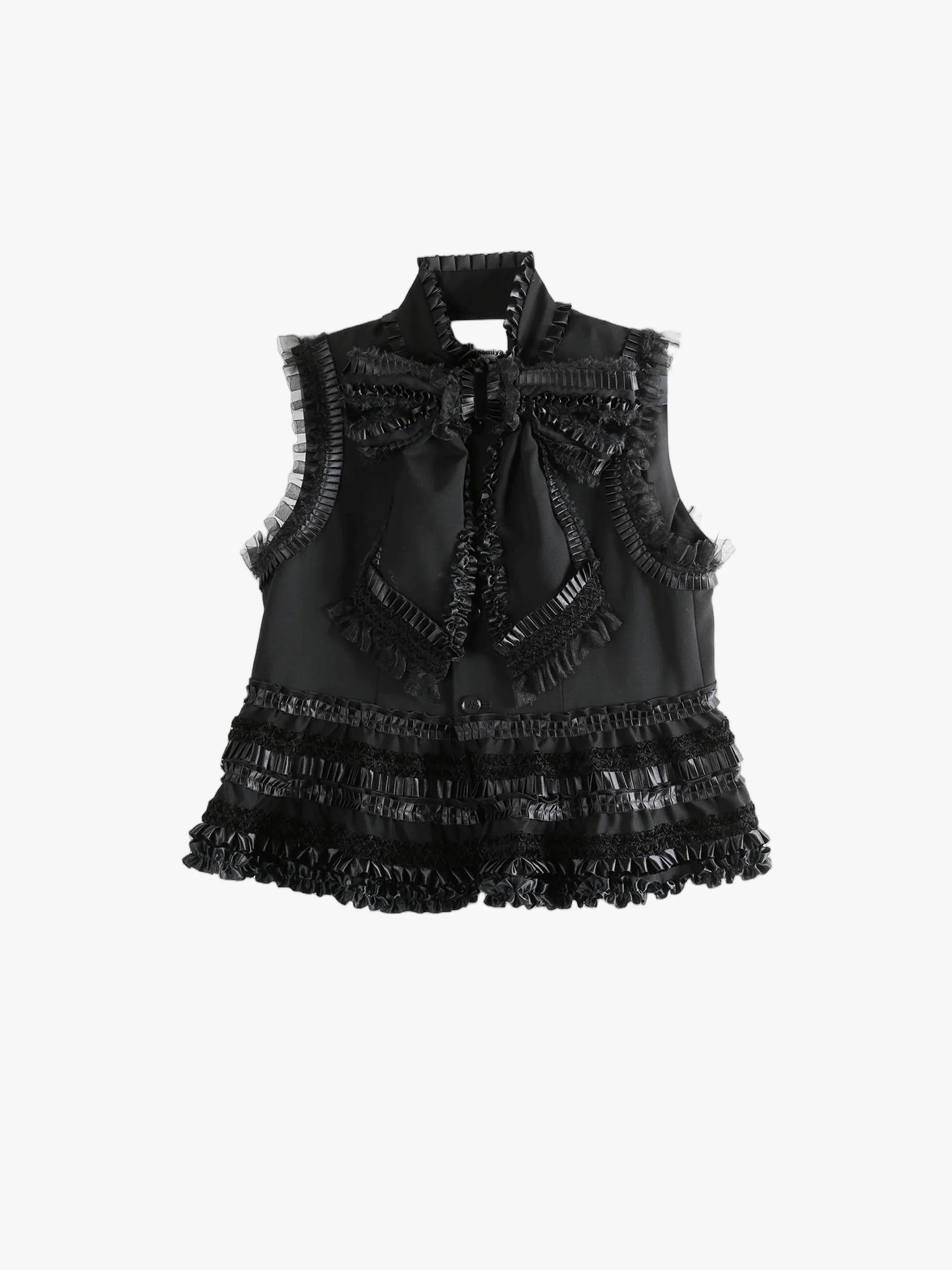 COMME DES GARCONS NOIR - Women Structured Bow Vest - Image 4