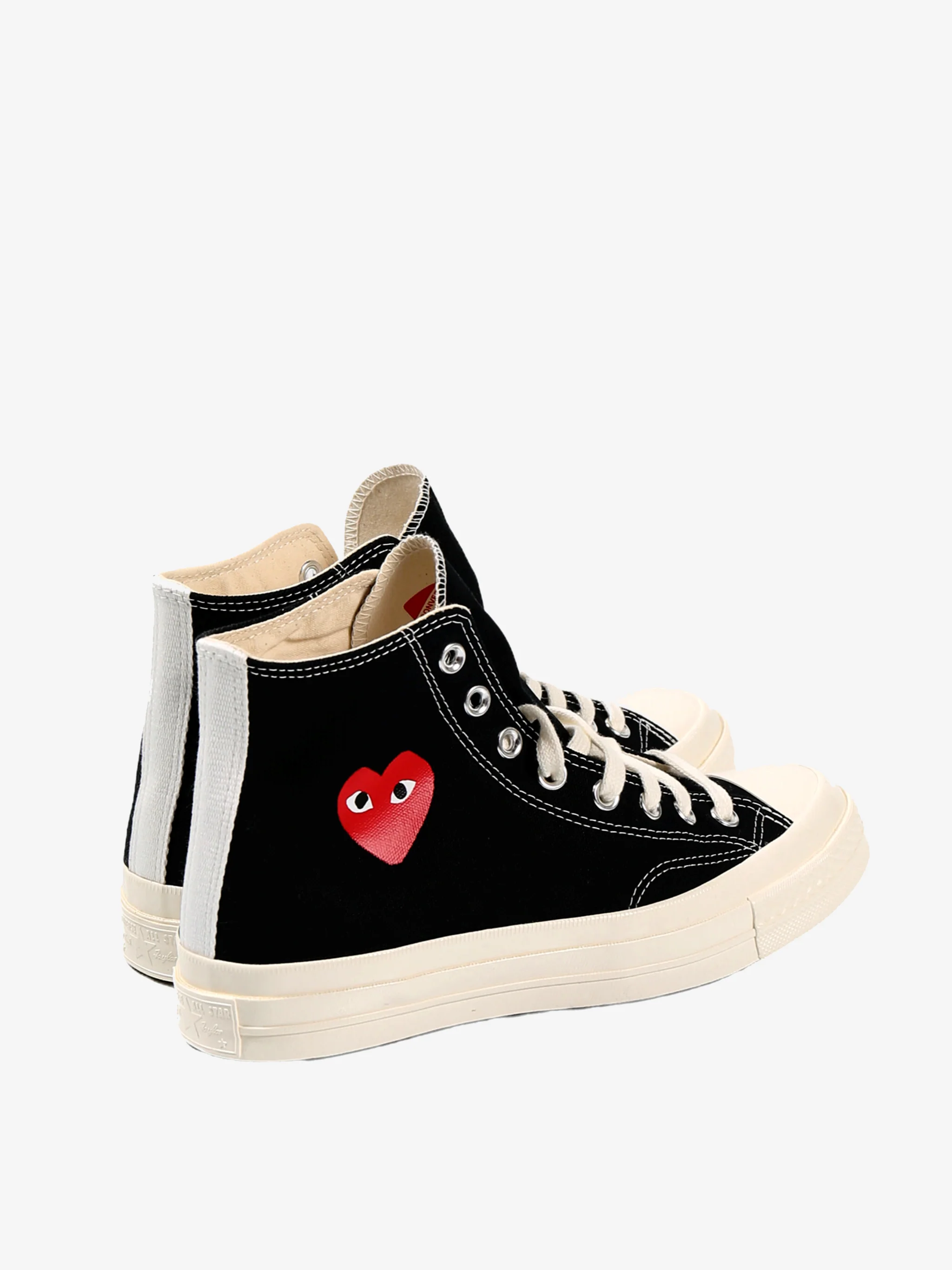 COMME DES GARCONS PLAY X CONVERSE - Unisex Chuck Taylor 70 Small Red Heart High Top Sneakers - Image 3