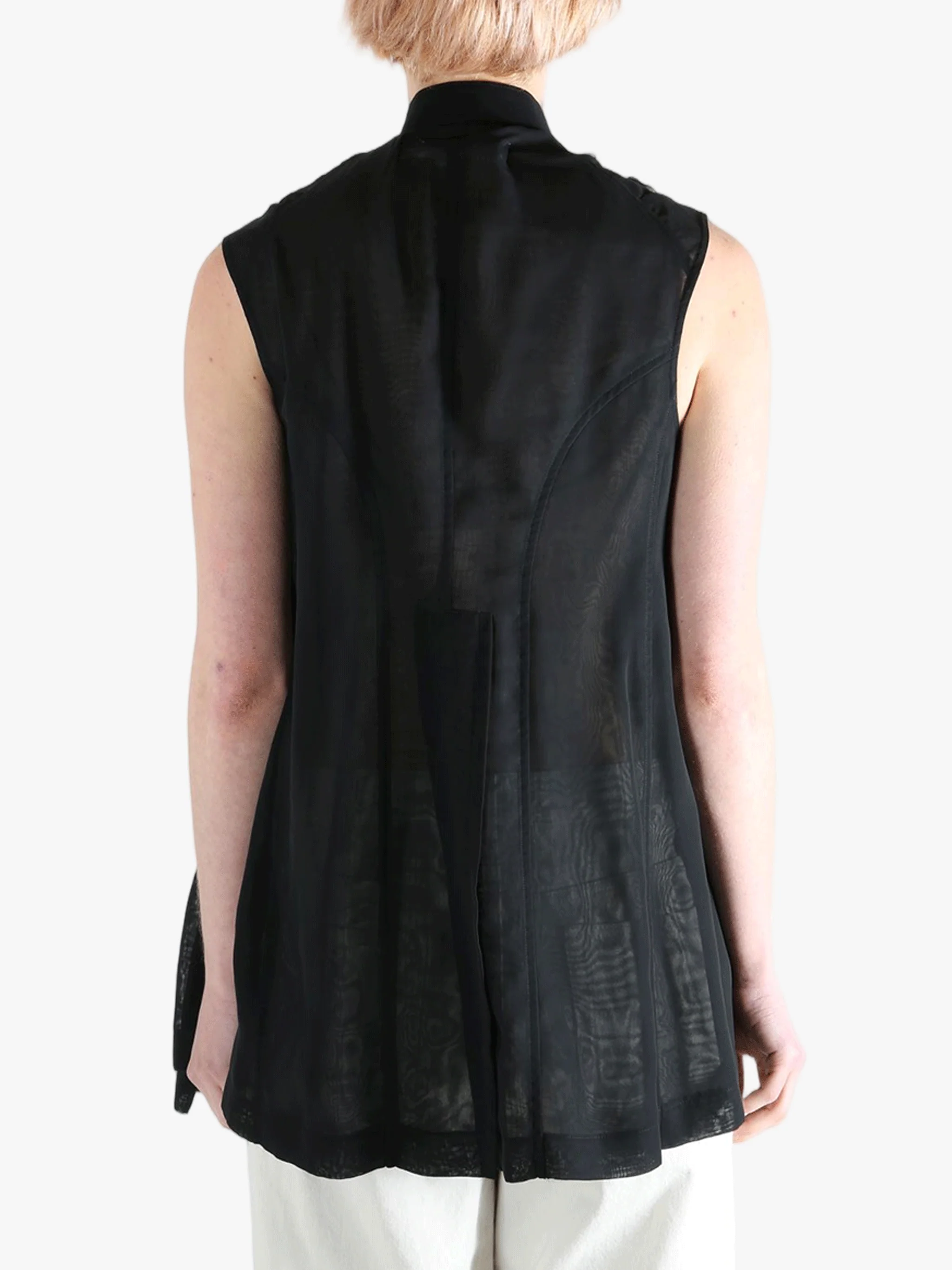COMME DES GARCONS TAO - Women Rose Embellished Button Vest - Image 3
