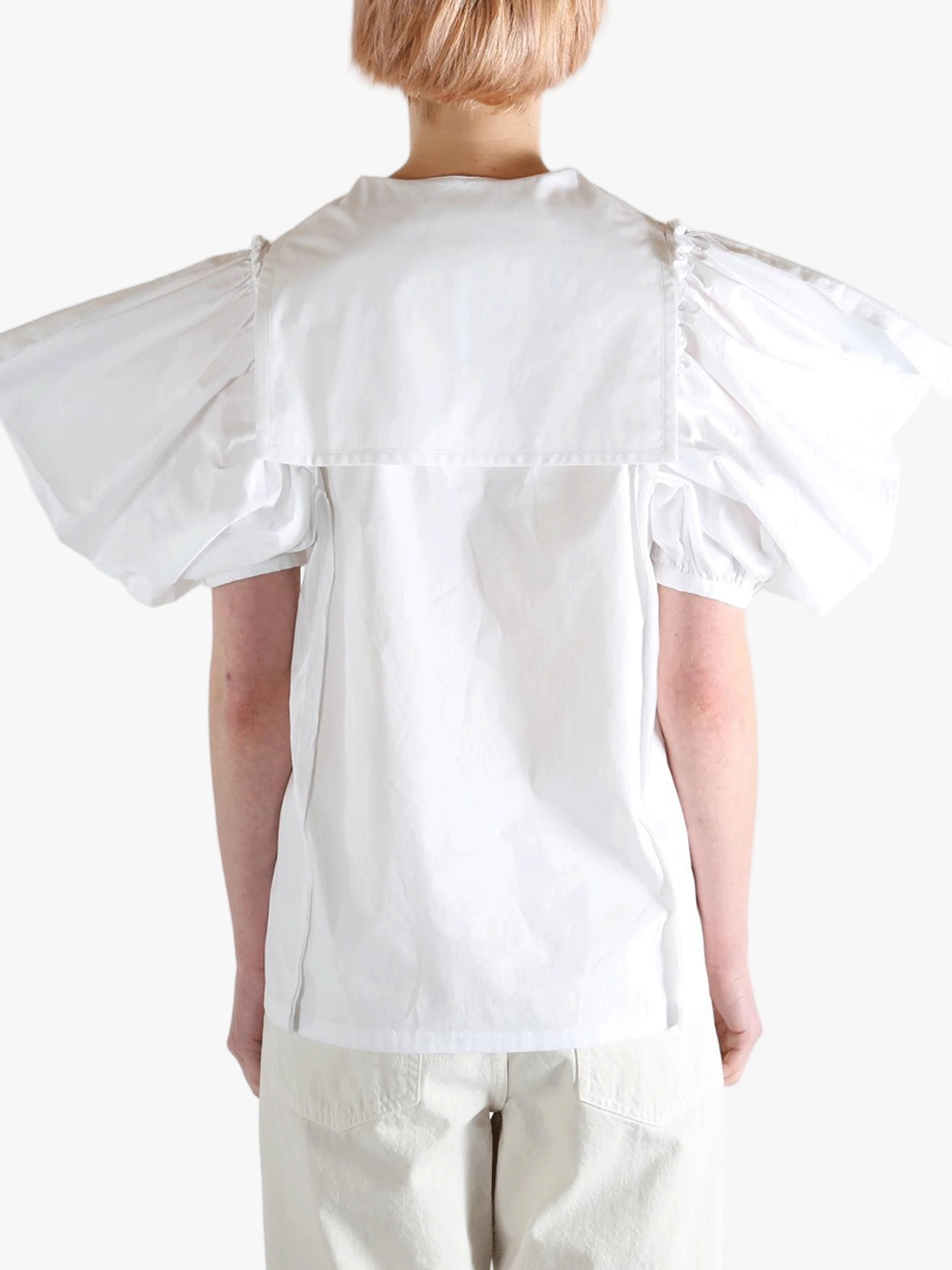 COMME DES GARCONS TAO - Women Ruffled Sailor Collar Blouse - Image 3