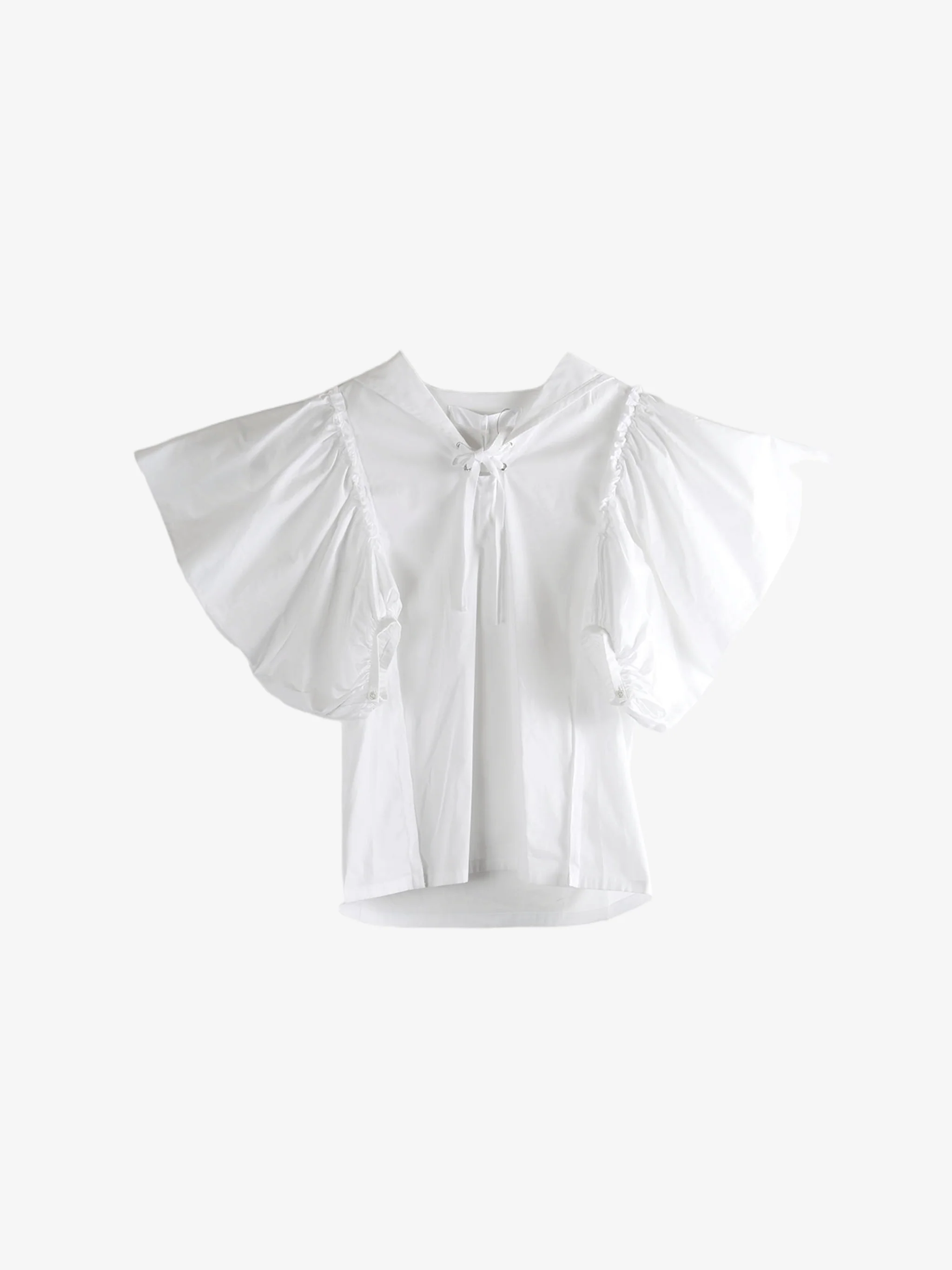 COMME DES GARCONS TAO - Women Ruffled Sailor Collar Blouse - Image 4