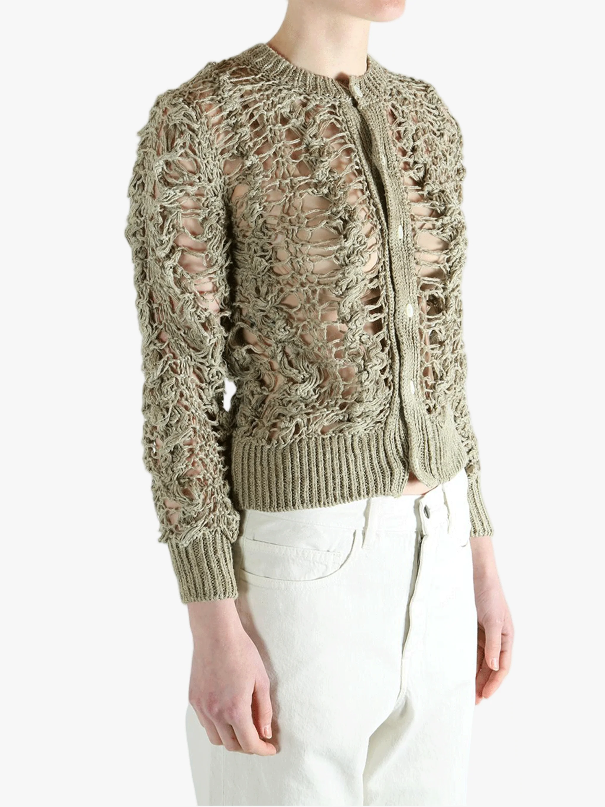 COMME DES GARCONS - Women Sheer Knit Cardigan - Image 2