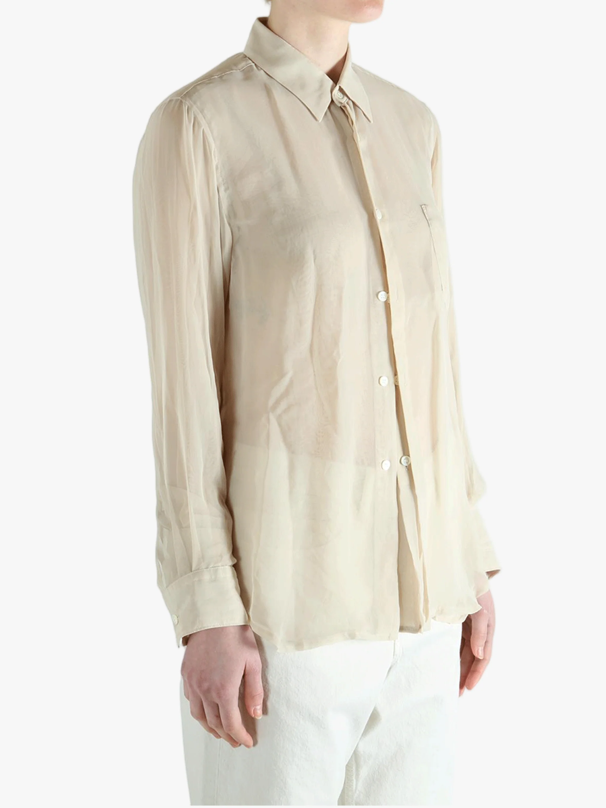 COMME DES GARCONS - Women Sheer Oversized Fit Shirt - Image 2