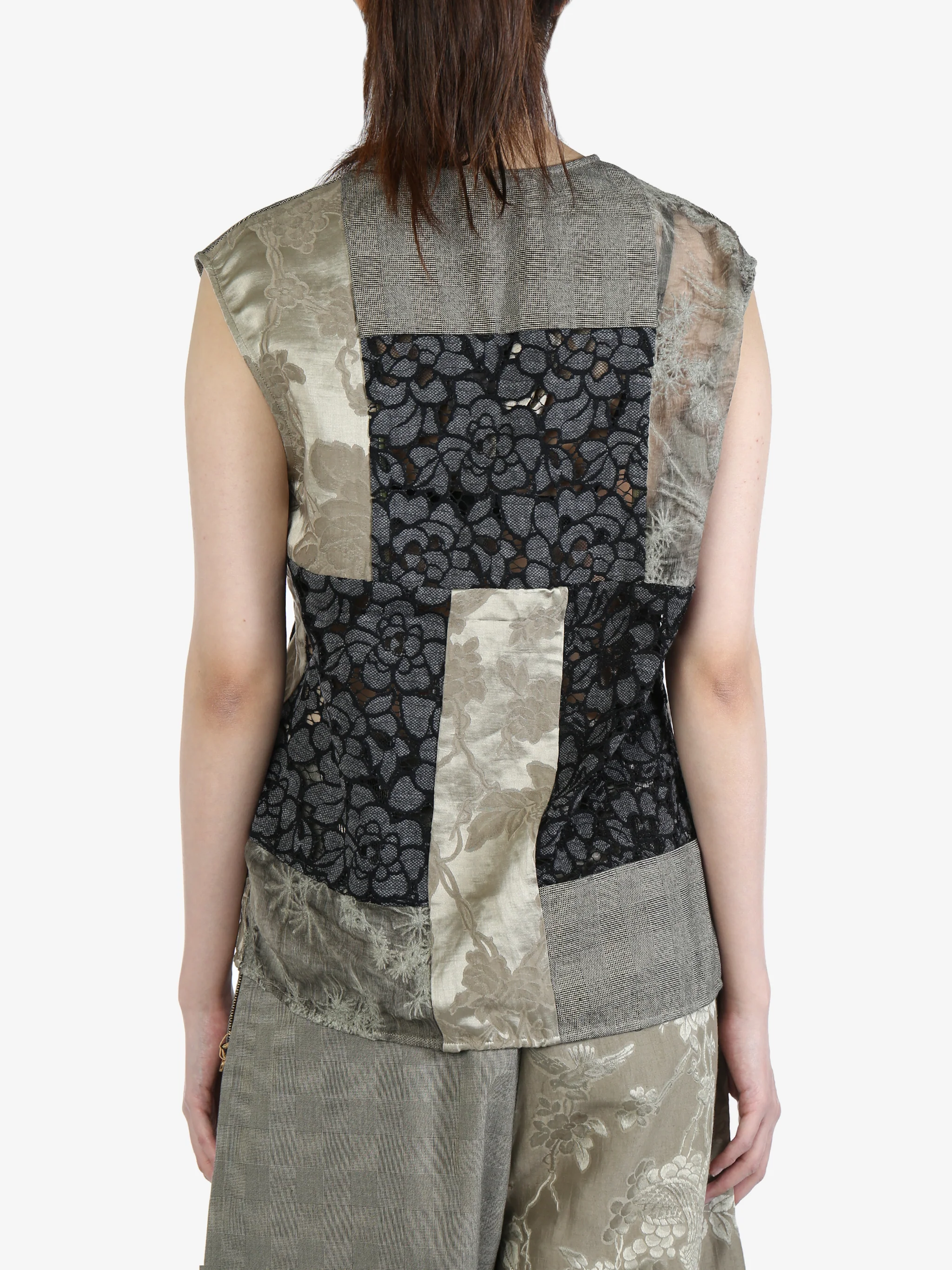 COMMUNS - Unisex Printed Patchwork Vest - Image 3