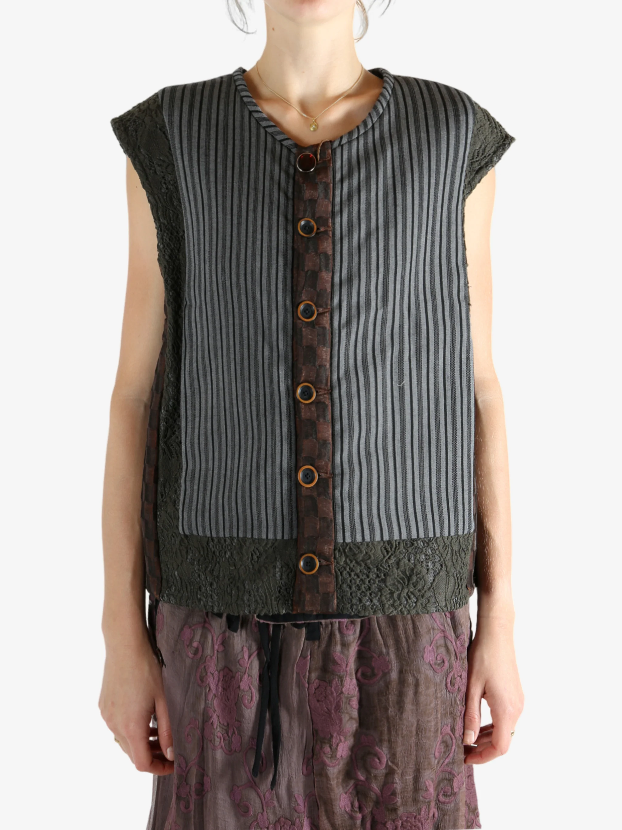 COMMUNS - Unisex Vertical Stripes Vest