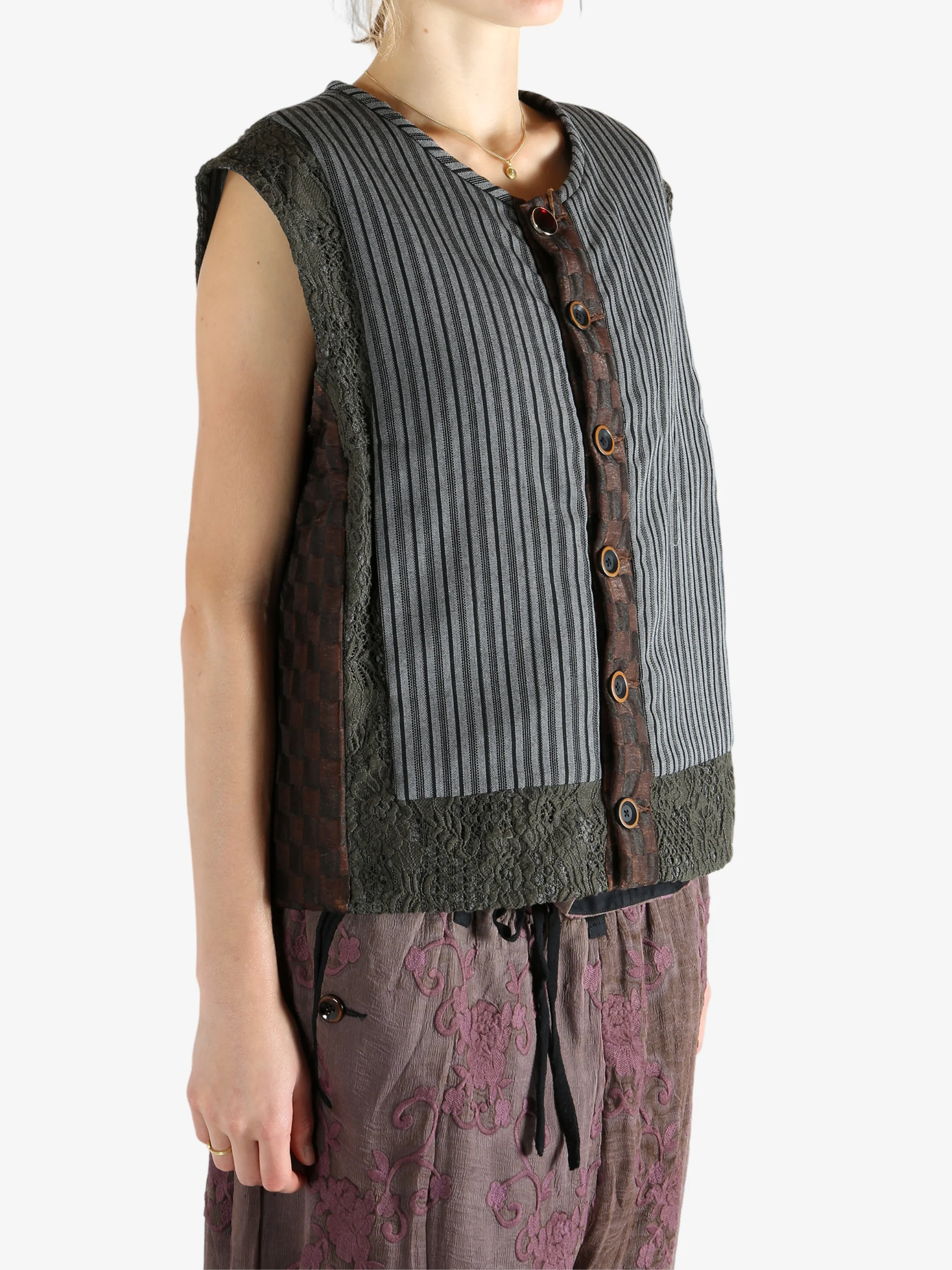 COMMUNS - Unisex Vertical Stripes Vest - Image 2
