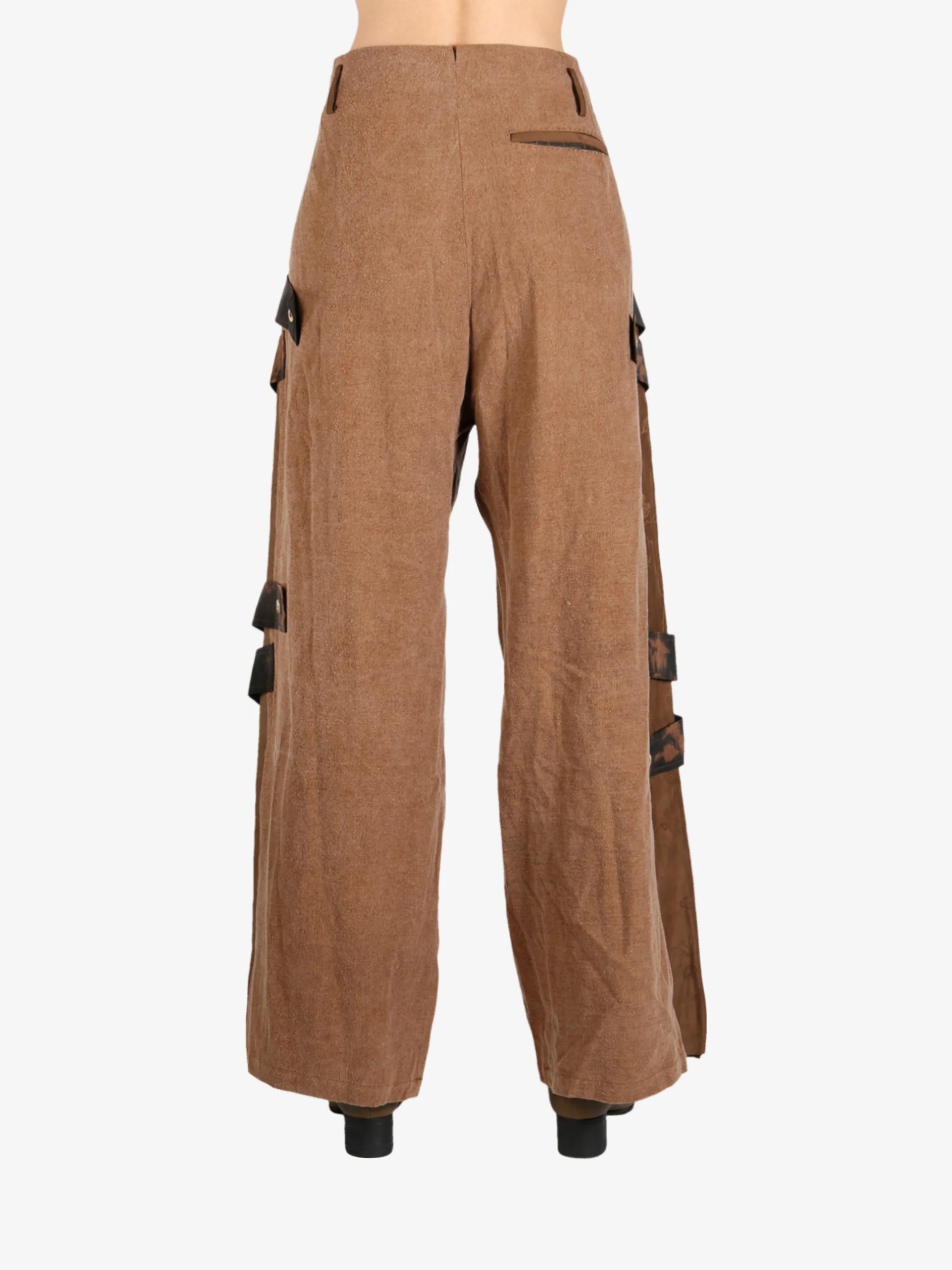COMMUNS - Women Buckle Straps Loose Fit Pants - Image 3