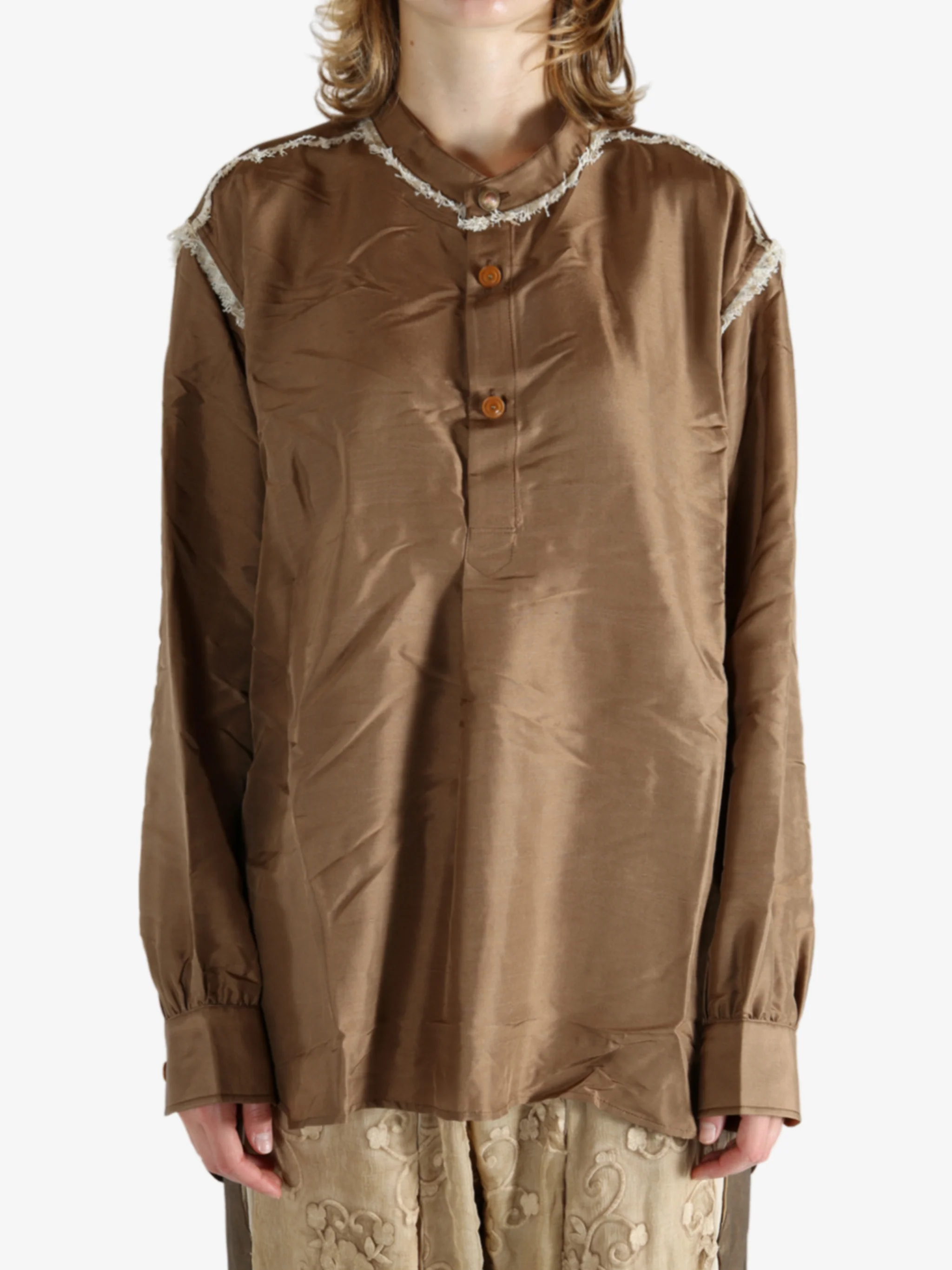 COMMUNS - Women Loose Reverse Design Shirt
