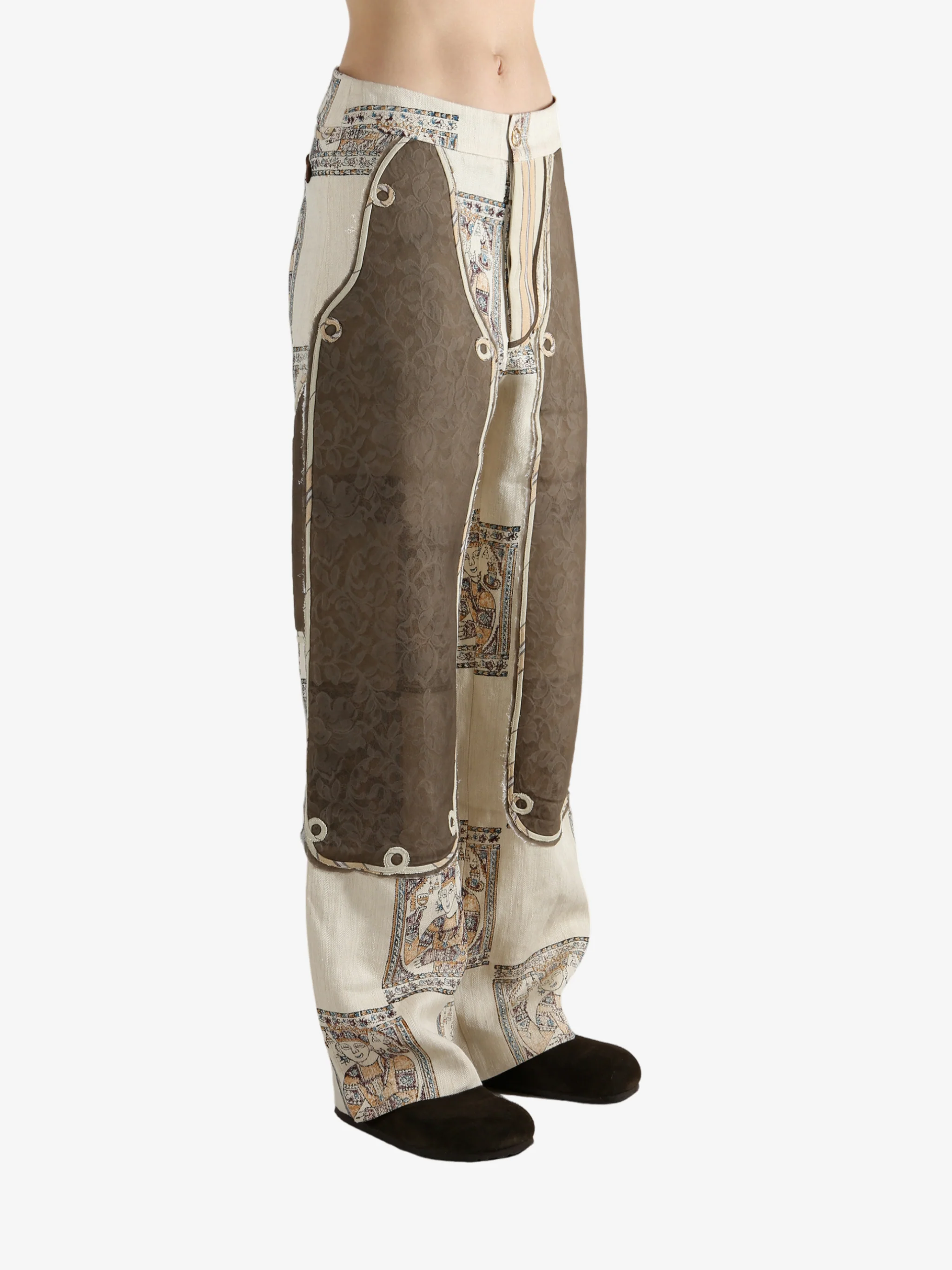 COMMUNS - Women Printed Plaid Pants - Image 2