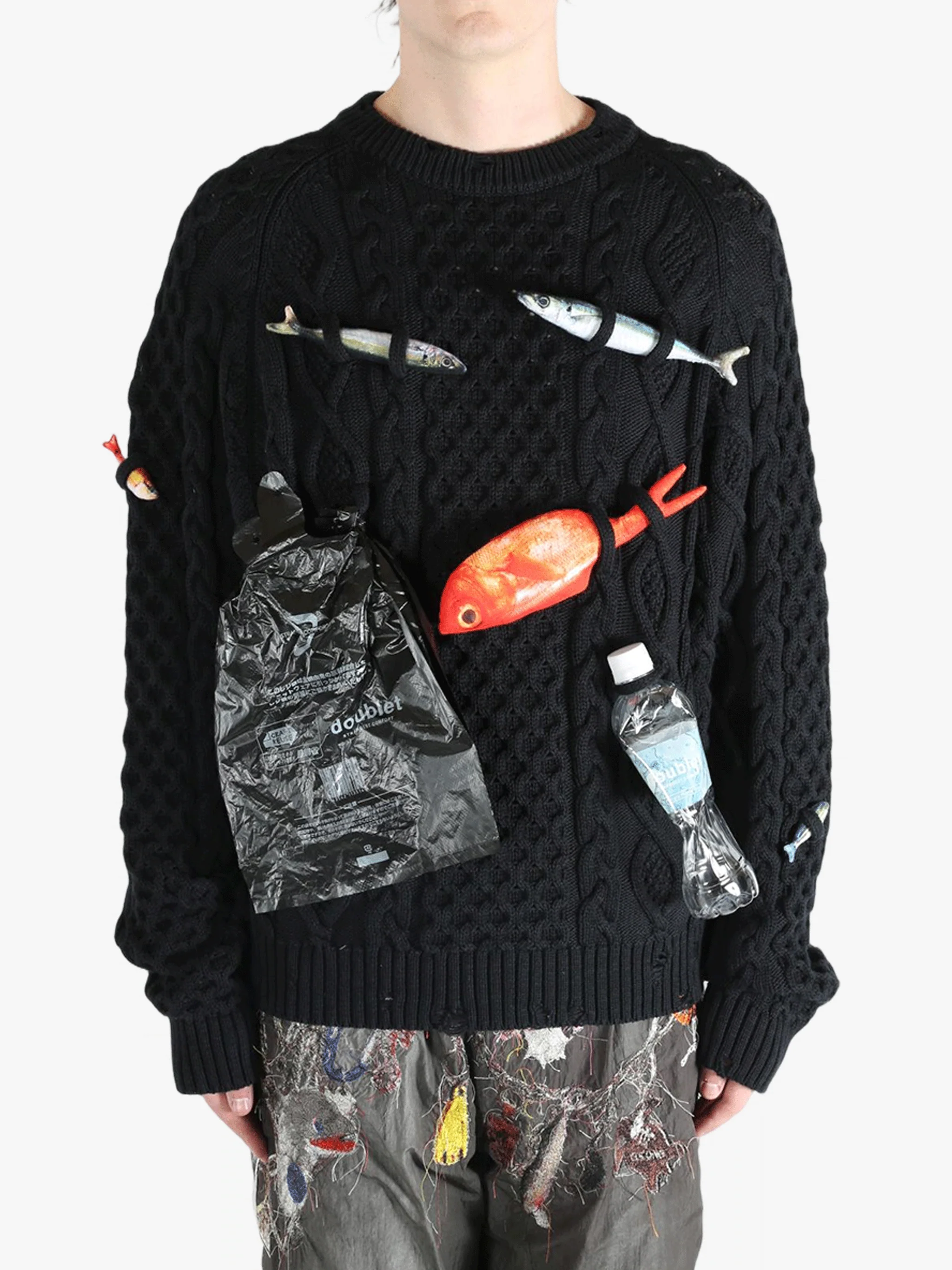 DOUBLET - Unisex Caught In The Cable Fisherman Knit