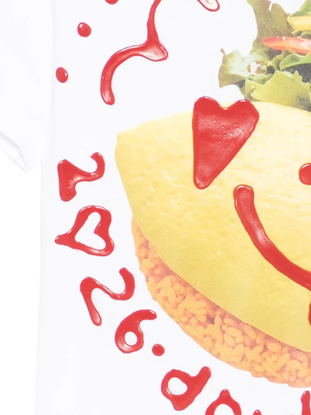 DOUBLET - Unisex Ketchup Message Omurice T-Shirt - Image 3
