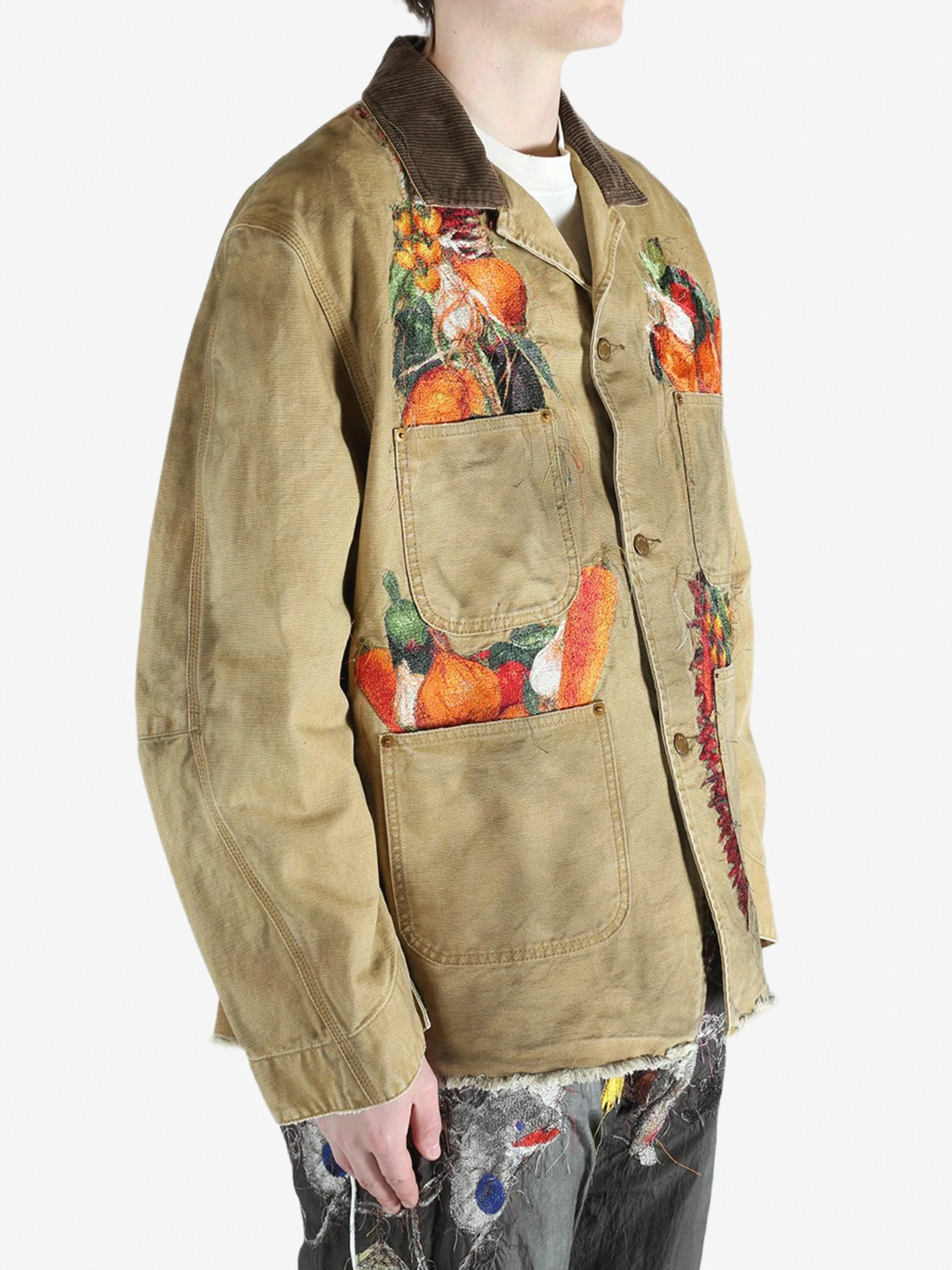 DOUBLET - Unisex Vegetable Embroidery Work Jacket - Image 2