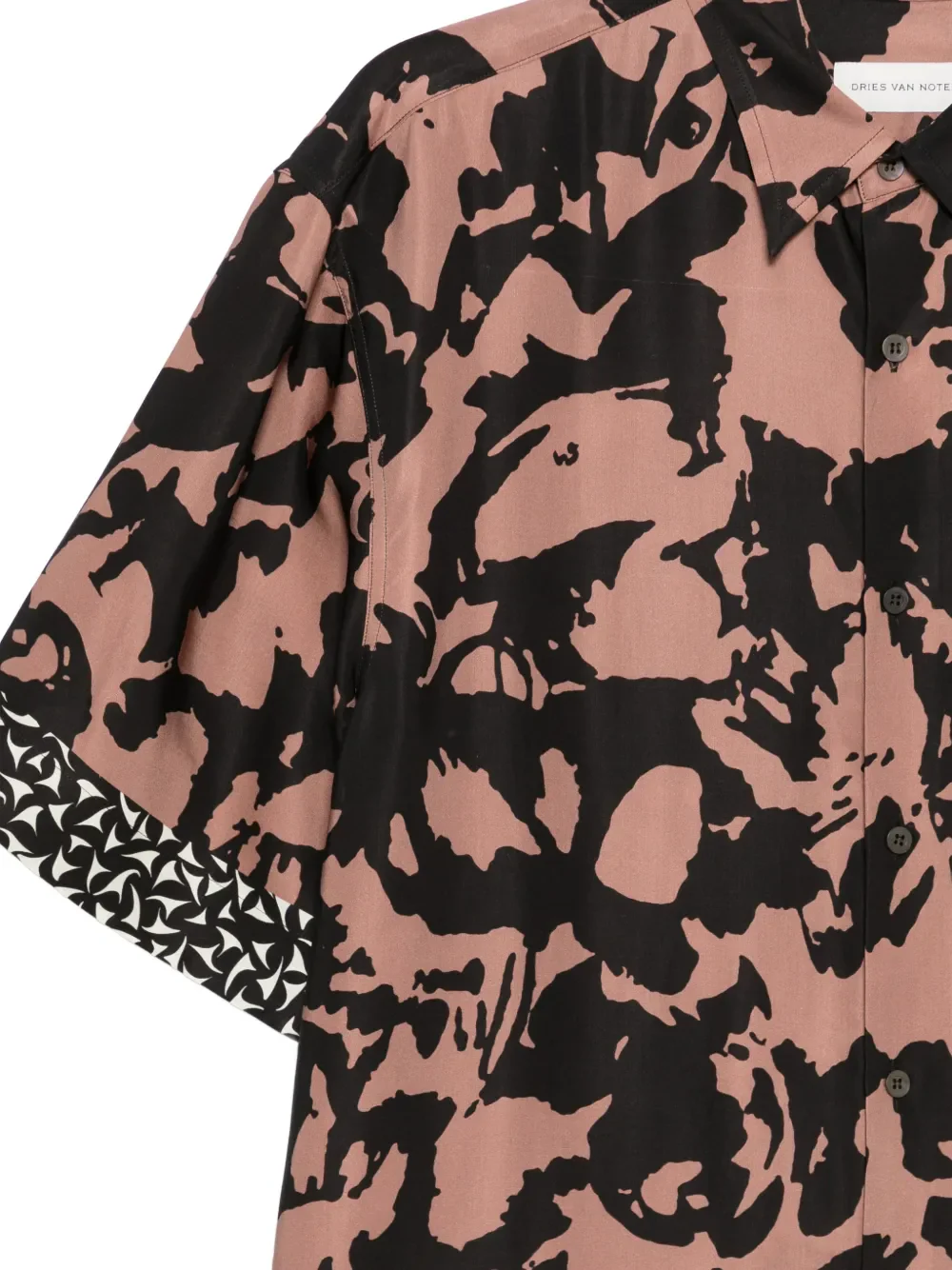 DRIES VAN NOTEN - Men Abstract Flower Border Print Shirt - Image 3