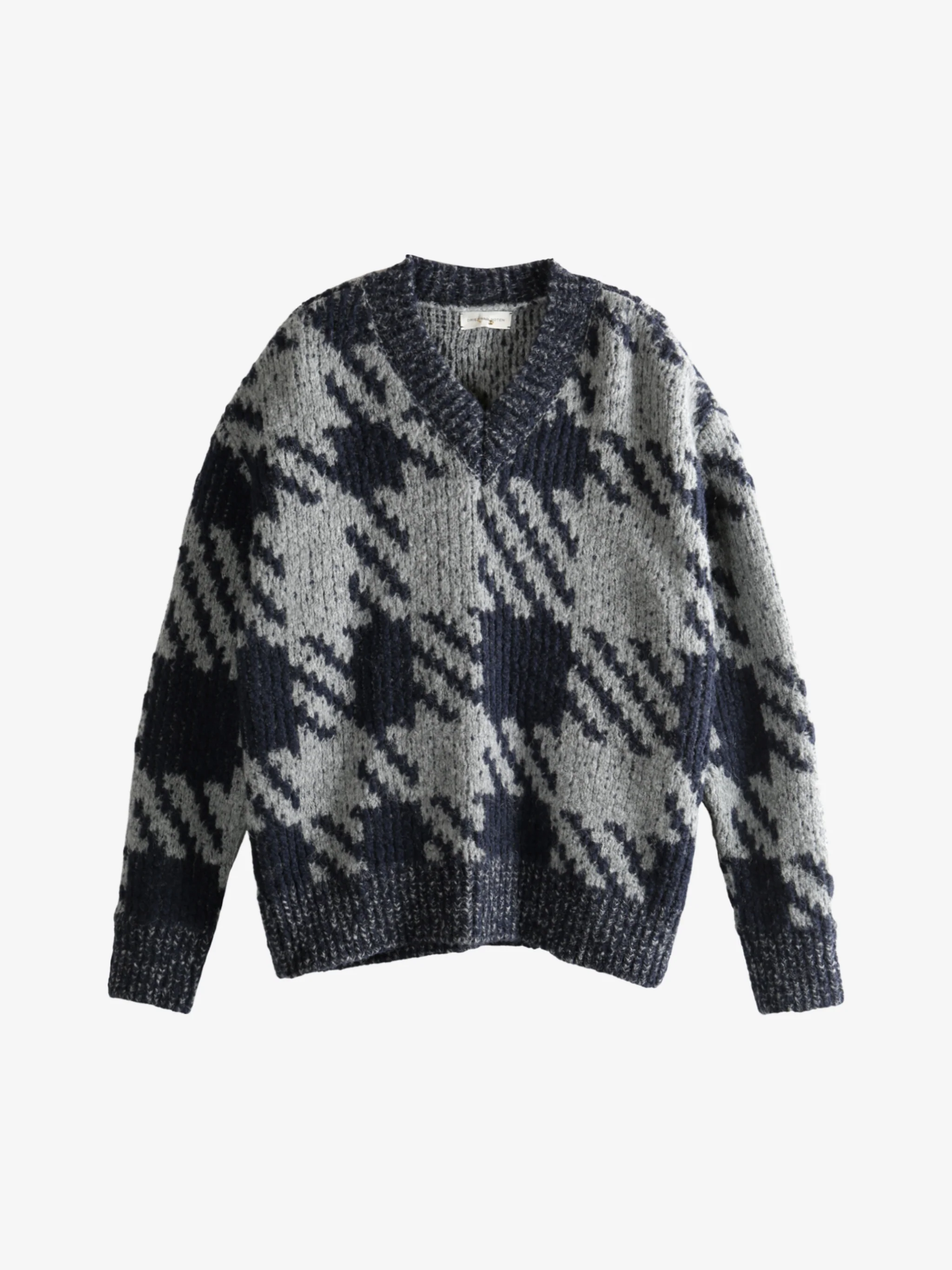 DRIES VAN NOTEN - Men Check Wool Blend Sweater - Image 4