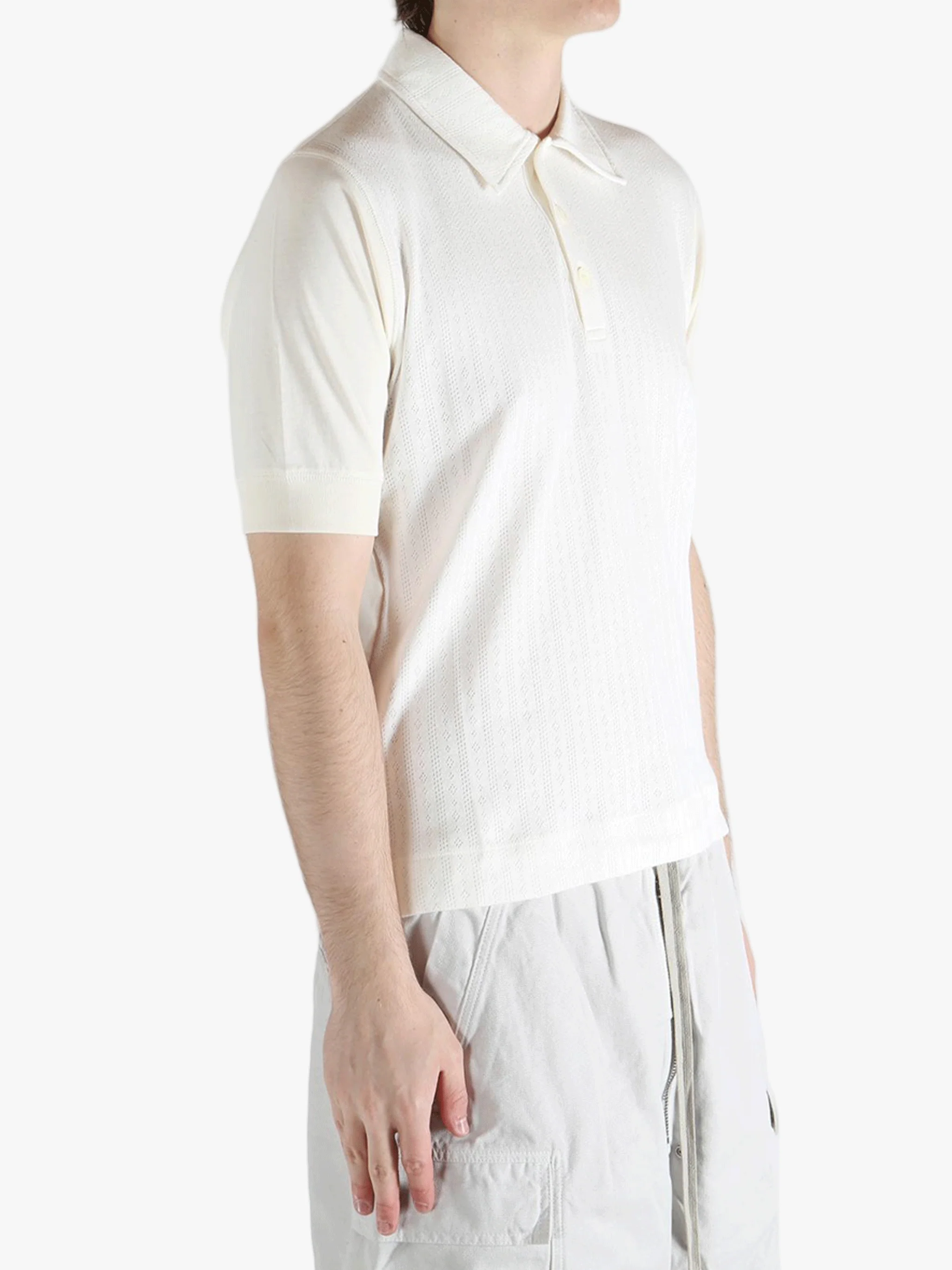 DRIES VAN NOTEN - Men Pointelle Jacquard Polo - Image 2