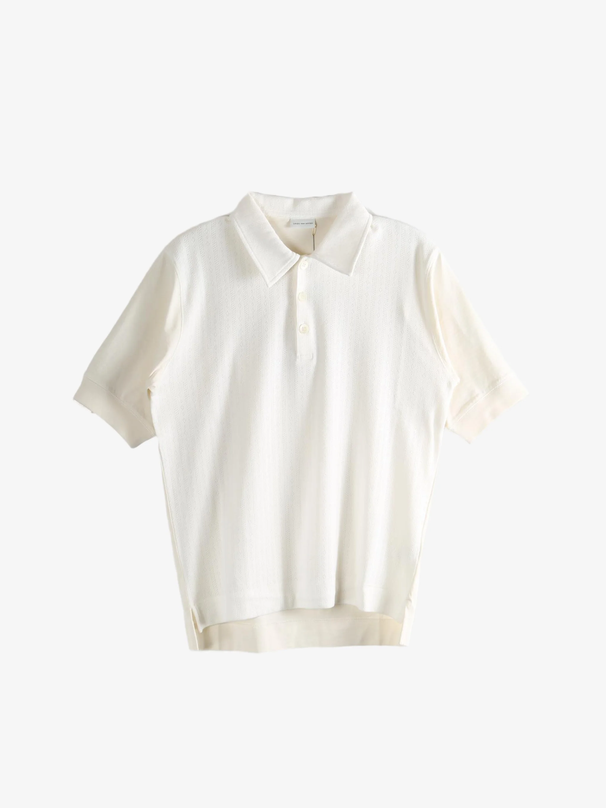 DRIES VAN NOTEN - Men Pointelle Jacquard Polo - Image 4