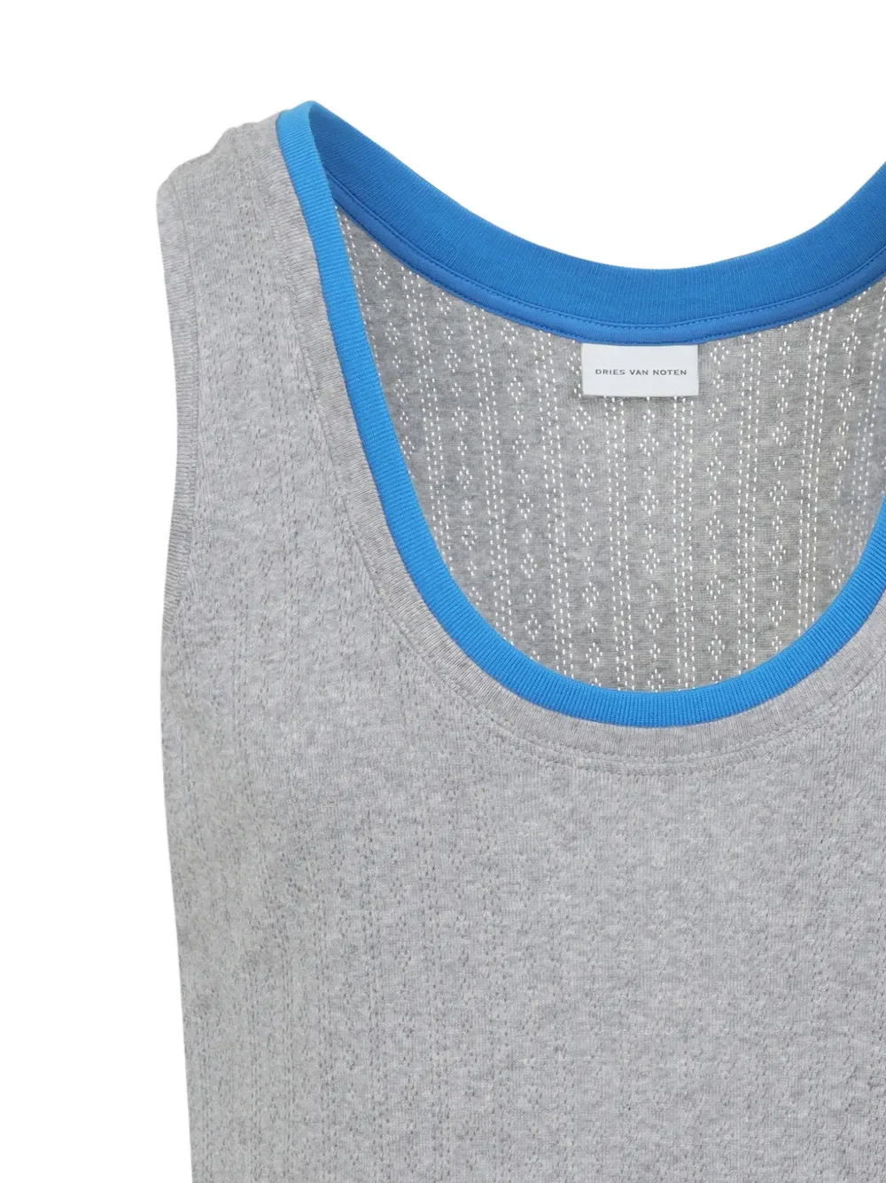 DRIES VAN NOTEN - Men Pointelle Jacquard Tank Top - Image 3