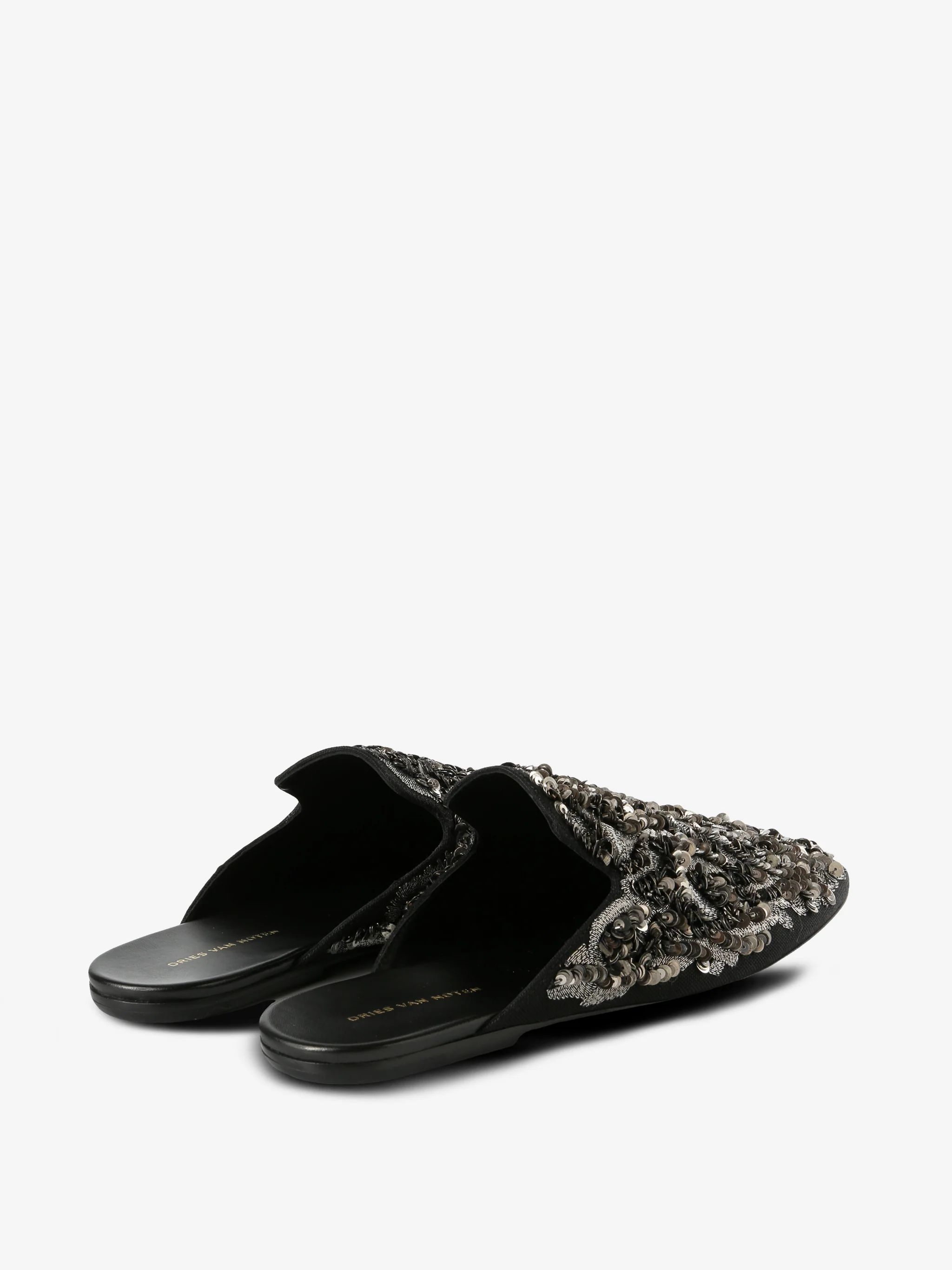 DRIES VAN NOTEN - Men Silver Sequins Shoes - Image 3