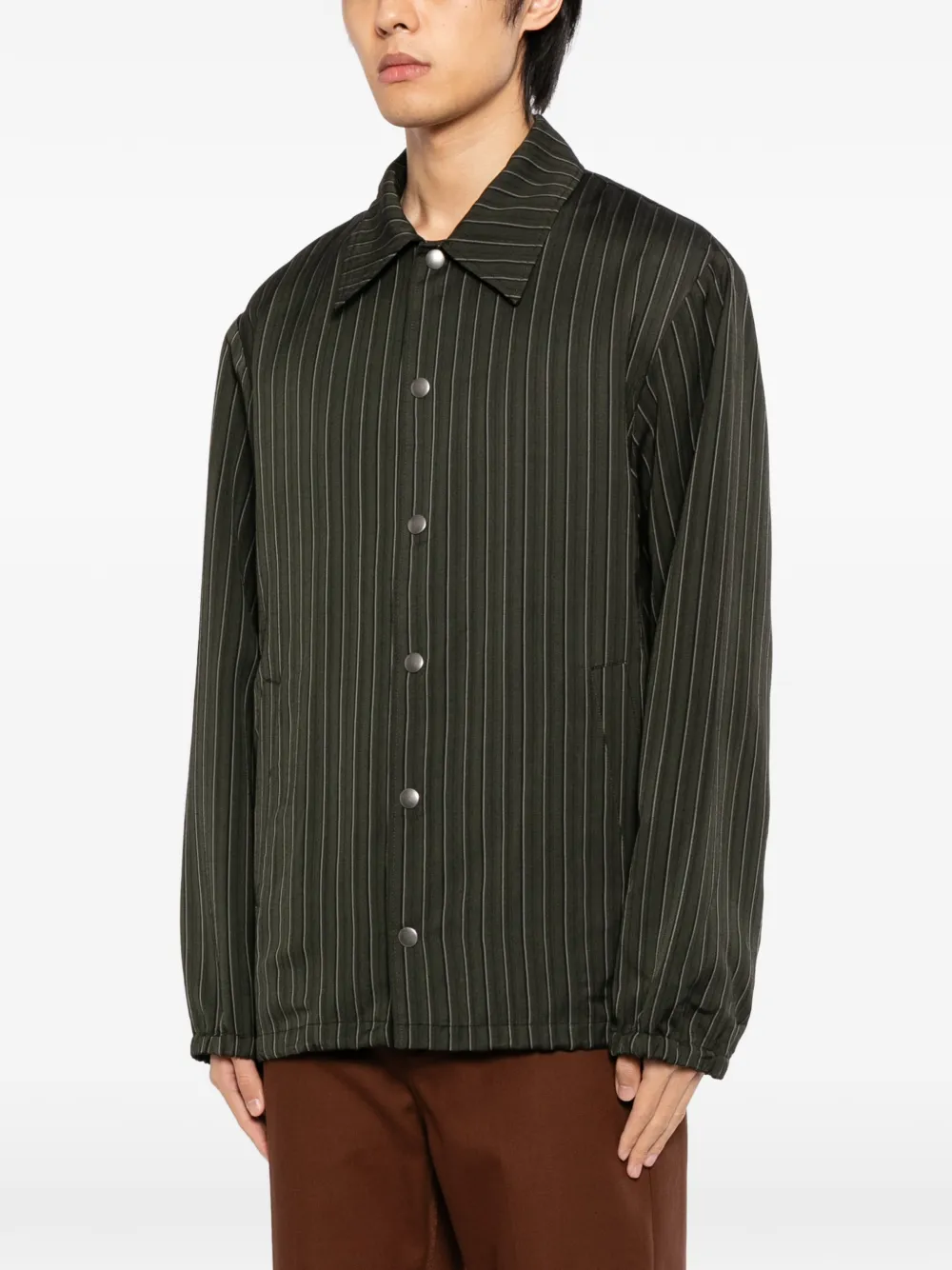 DRIES VAN NOTEN - Men Striped Fluid Jacket - Image 2
