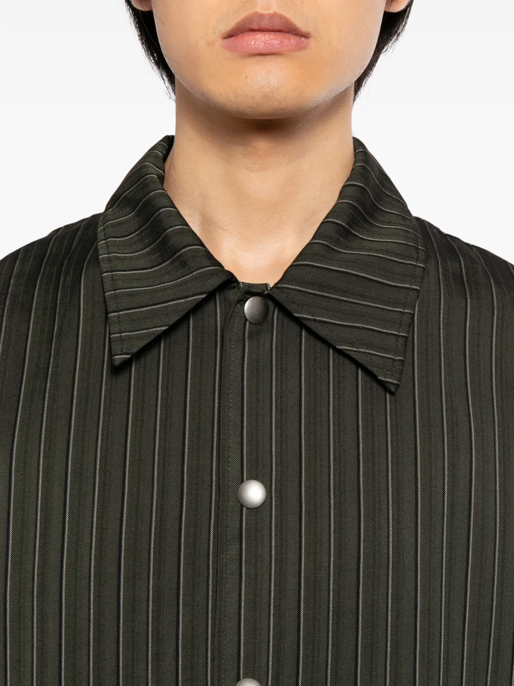 DRIES VAN NOTEN - Men Striped Fluid Jacket - Image 4