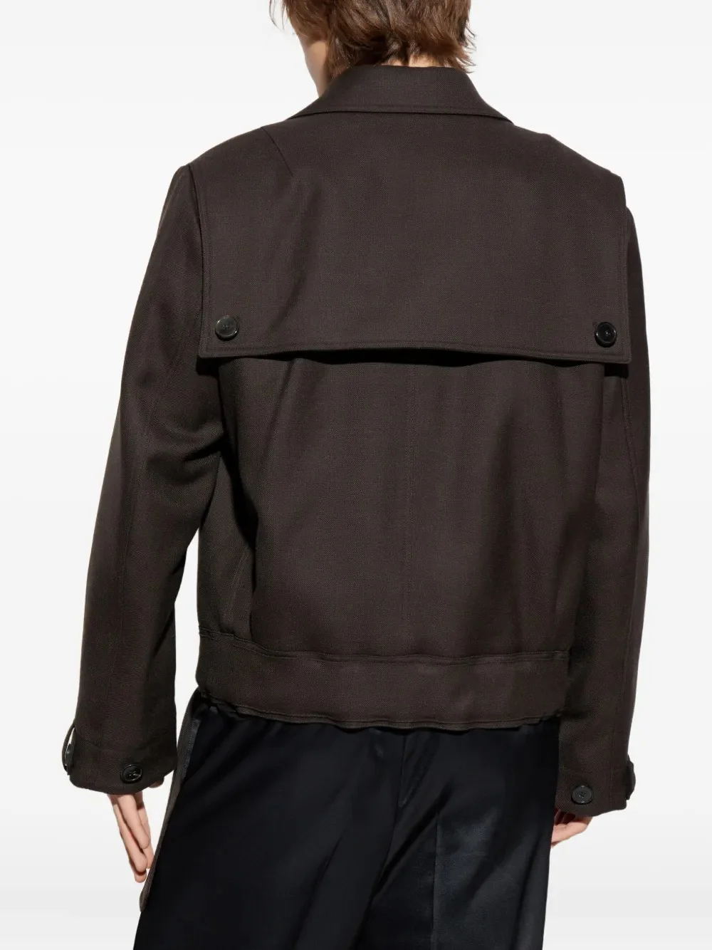 DRIES VAN NOTEN - Men Wool Motorcycle Jacket - Image 2
