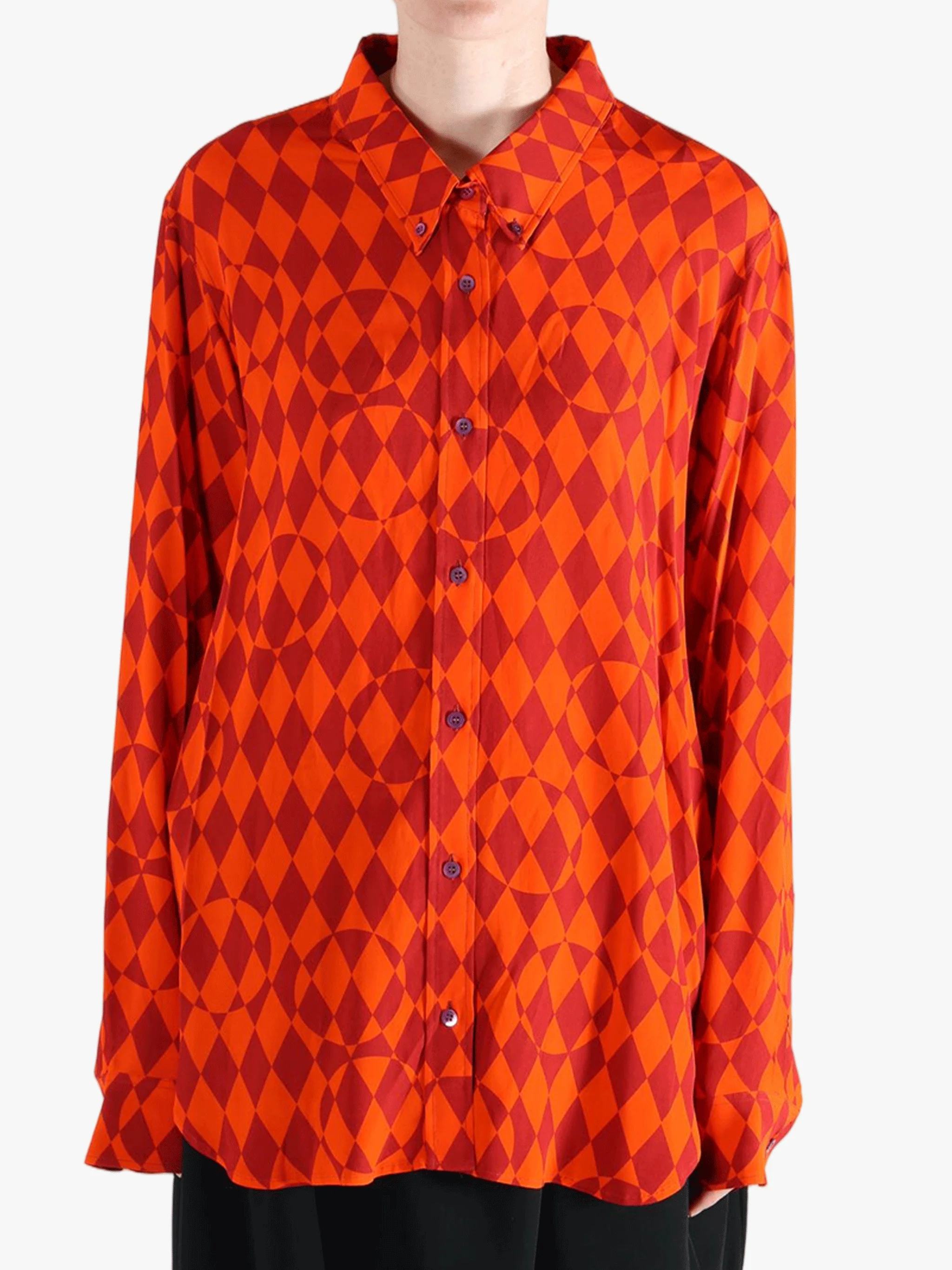 DRIES VAN NOTEN - Women Argyle Print Shirt