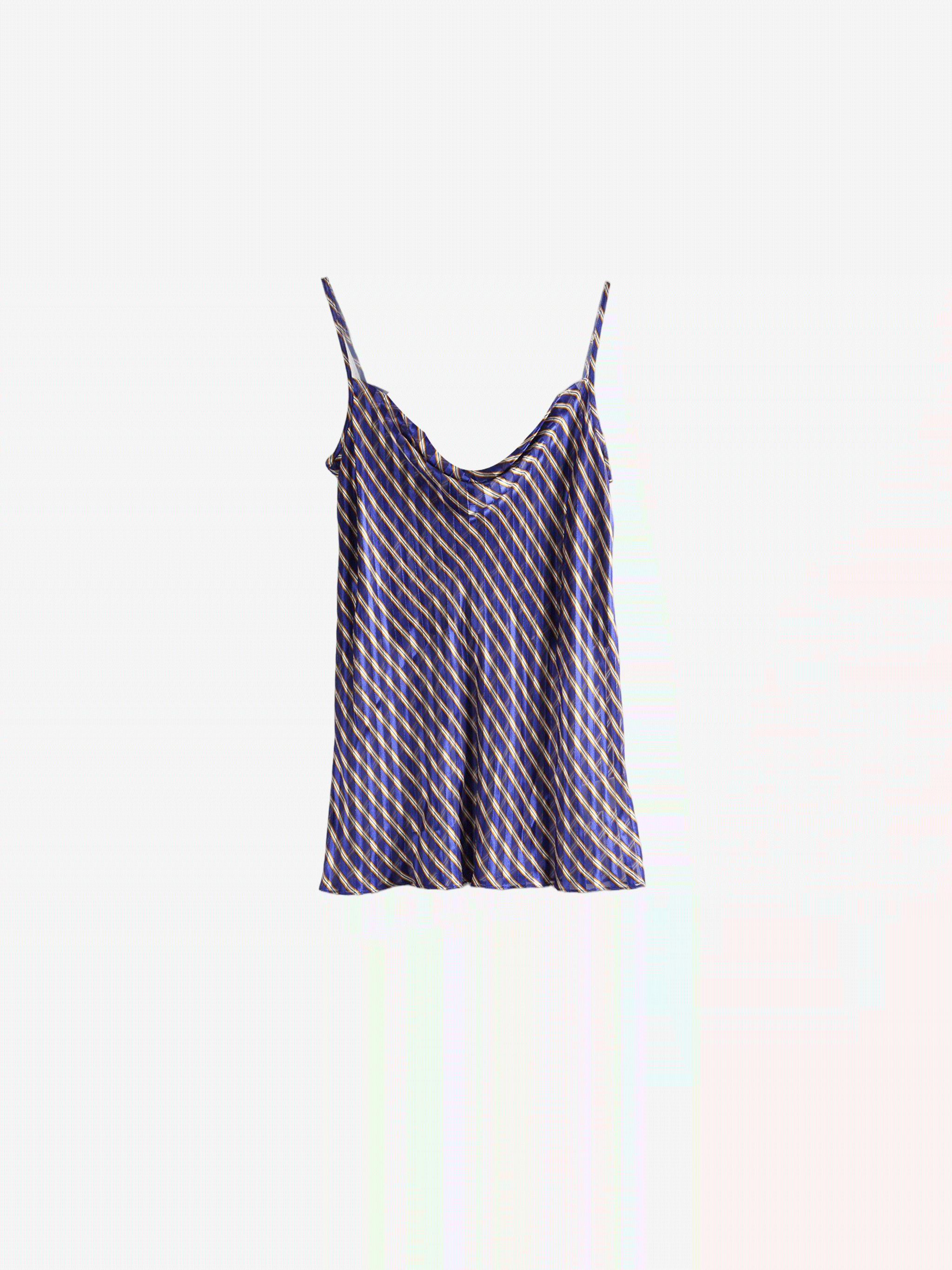 DRIES VAN NOTEN - Women Devouré Diagonal Stripe Chai Shirt - Image 5