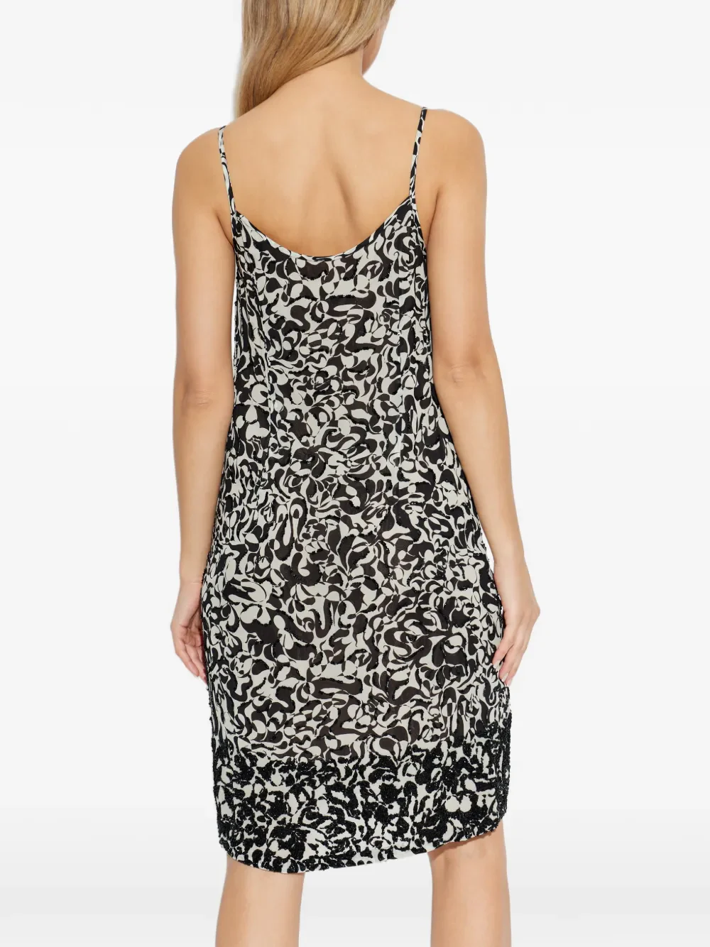 DRIES VAN NOTEN - Women Dotted Squiggle Print Denya Embellished Dress - Image 2