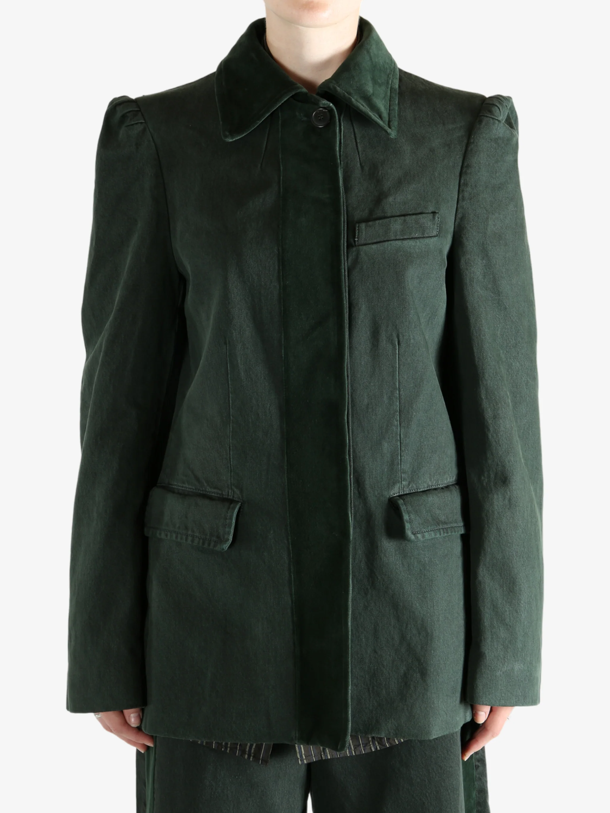 DRIES VAN NOTEN - Women Dyed Denim Jacket