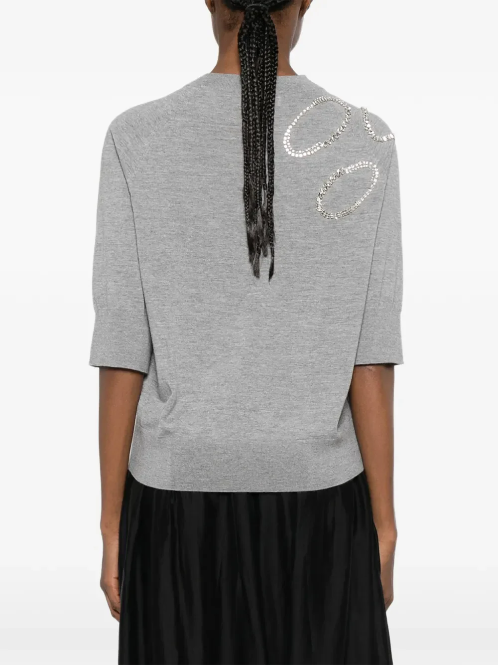 DRIES VAN NOTEN - Women Embellished Merino Wool Sweater - Image 3
