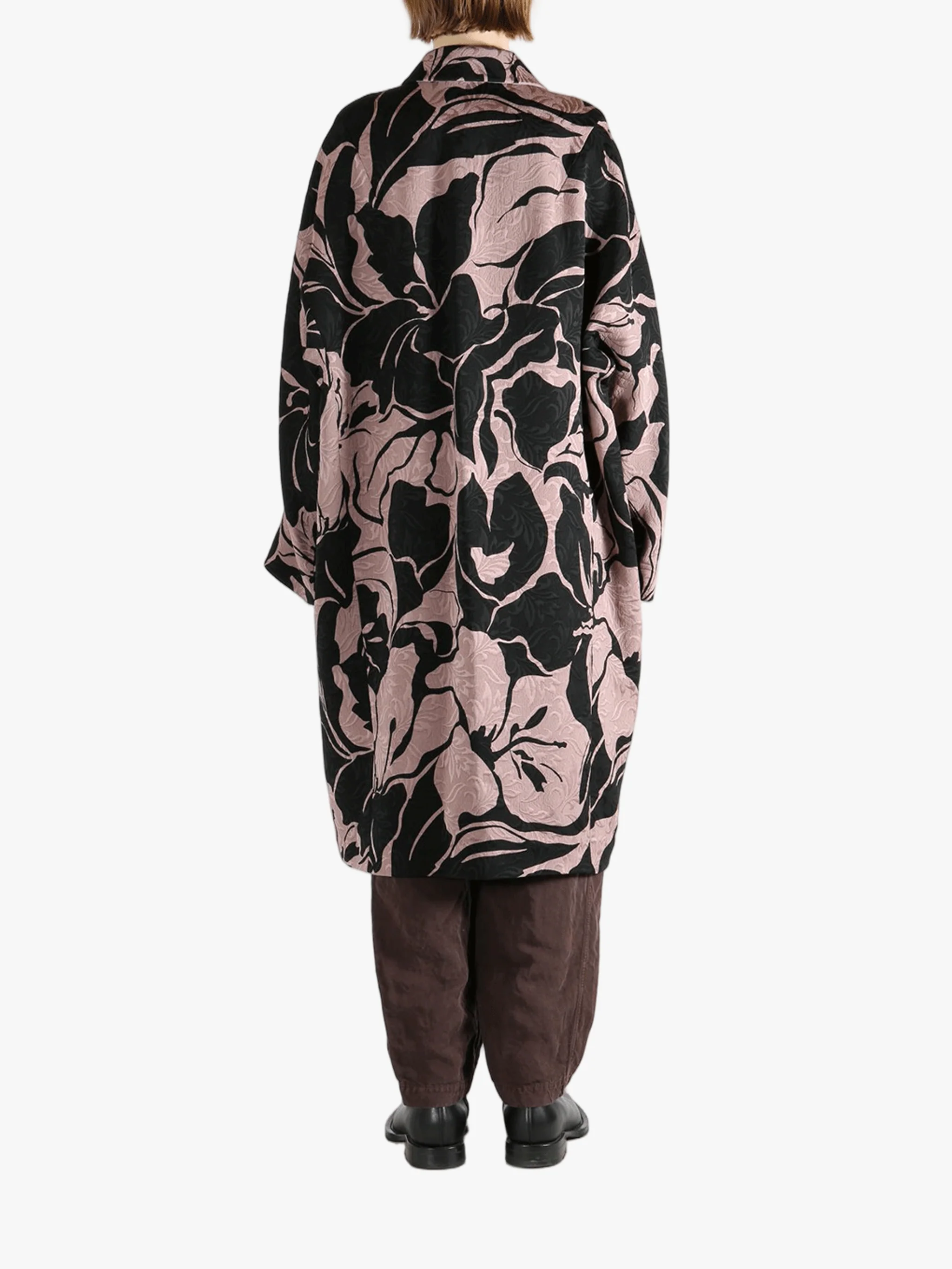 DRIES VAN NOTEN - Women Large Couture Floral Print Roolsy Coat - Image 3