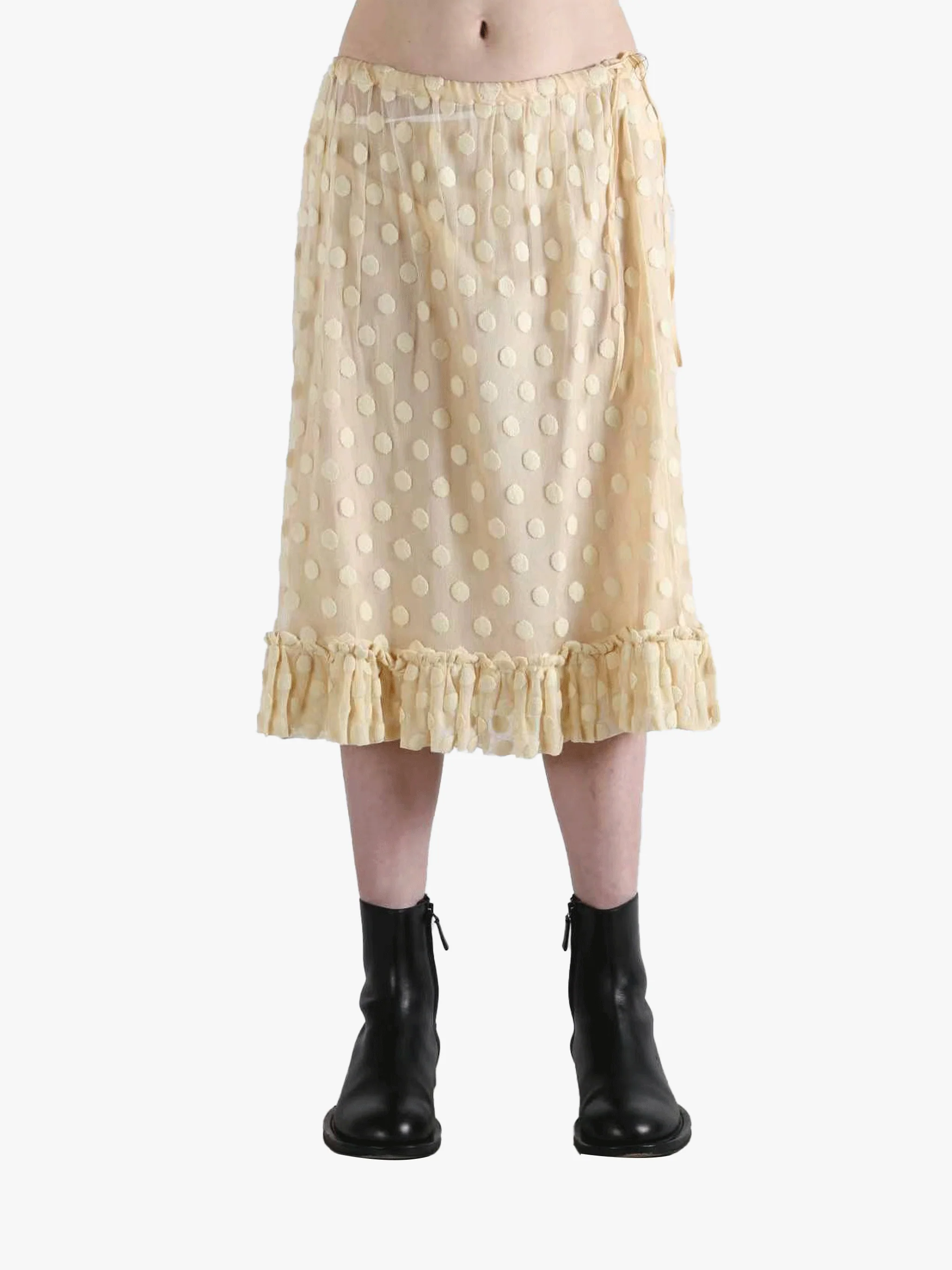 DRIES VAN NOTEN - Women Large Polka Dot Mesh Skirt