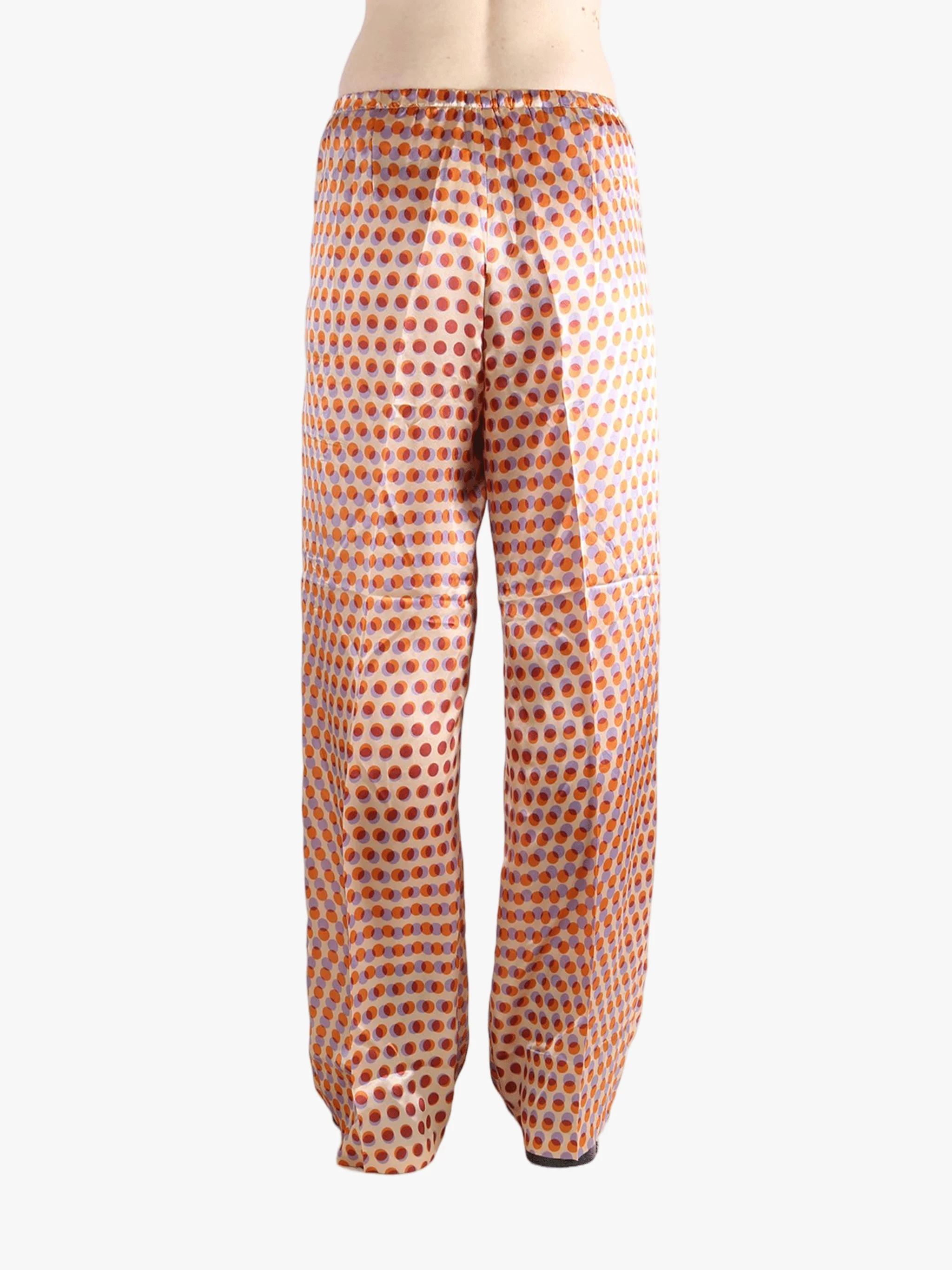 DRIES VAN NOTEN - Women Optical Layered Polka Dot Print Pants - Image 3