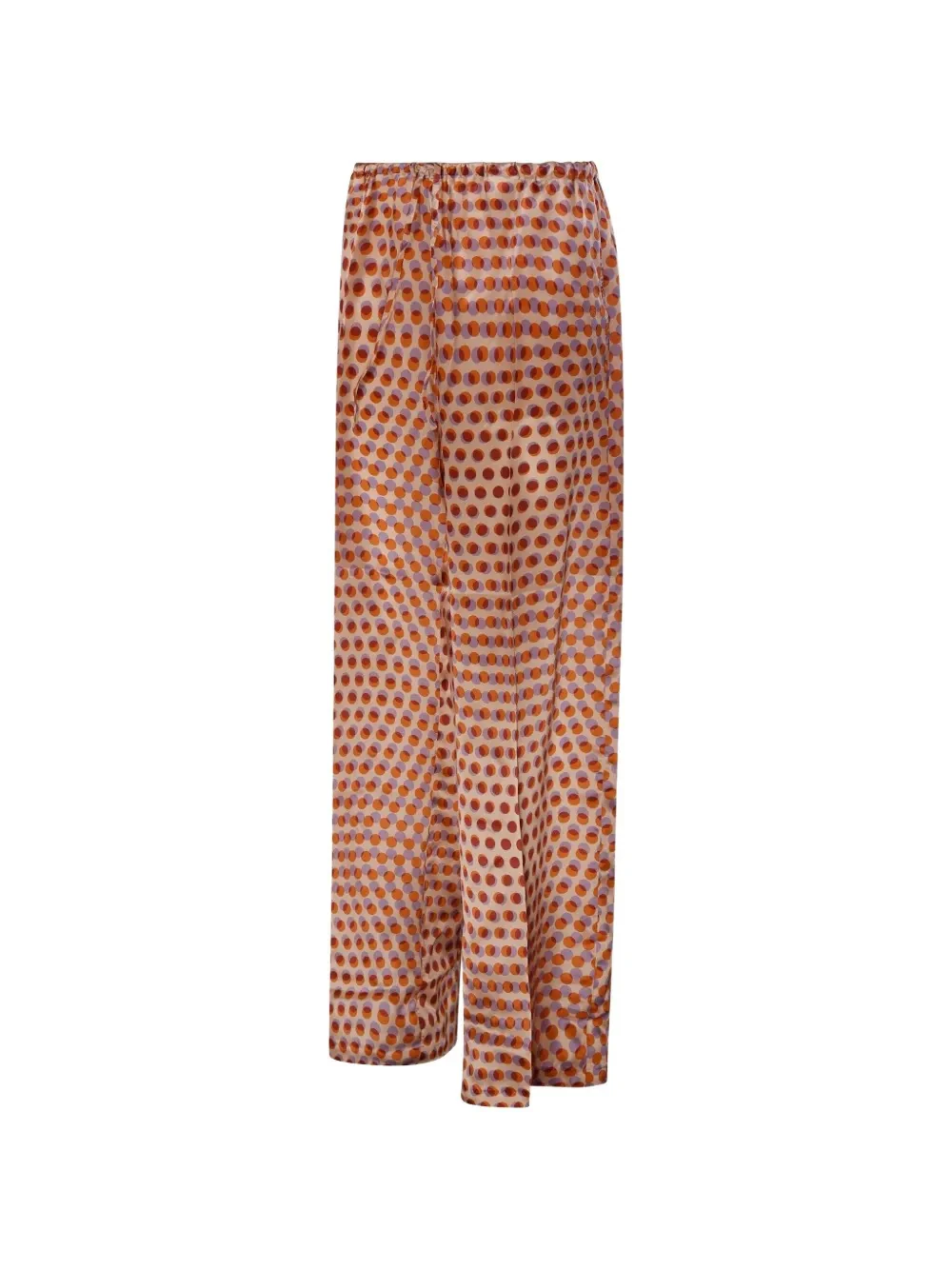 DRIES VAN NOTEN - Women Optical Layered Polka Dot Print Pants - Image 5