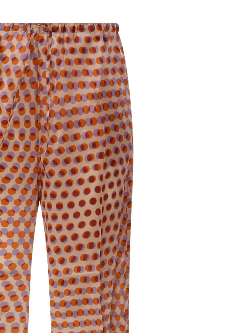 DRIES VAN NOTEN - Women Optical Layered Polka Dot Print Pants - Image 7
