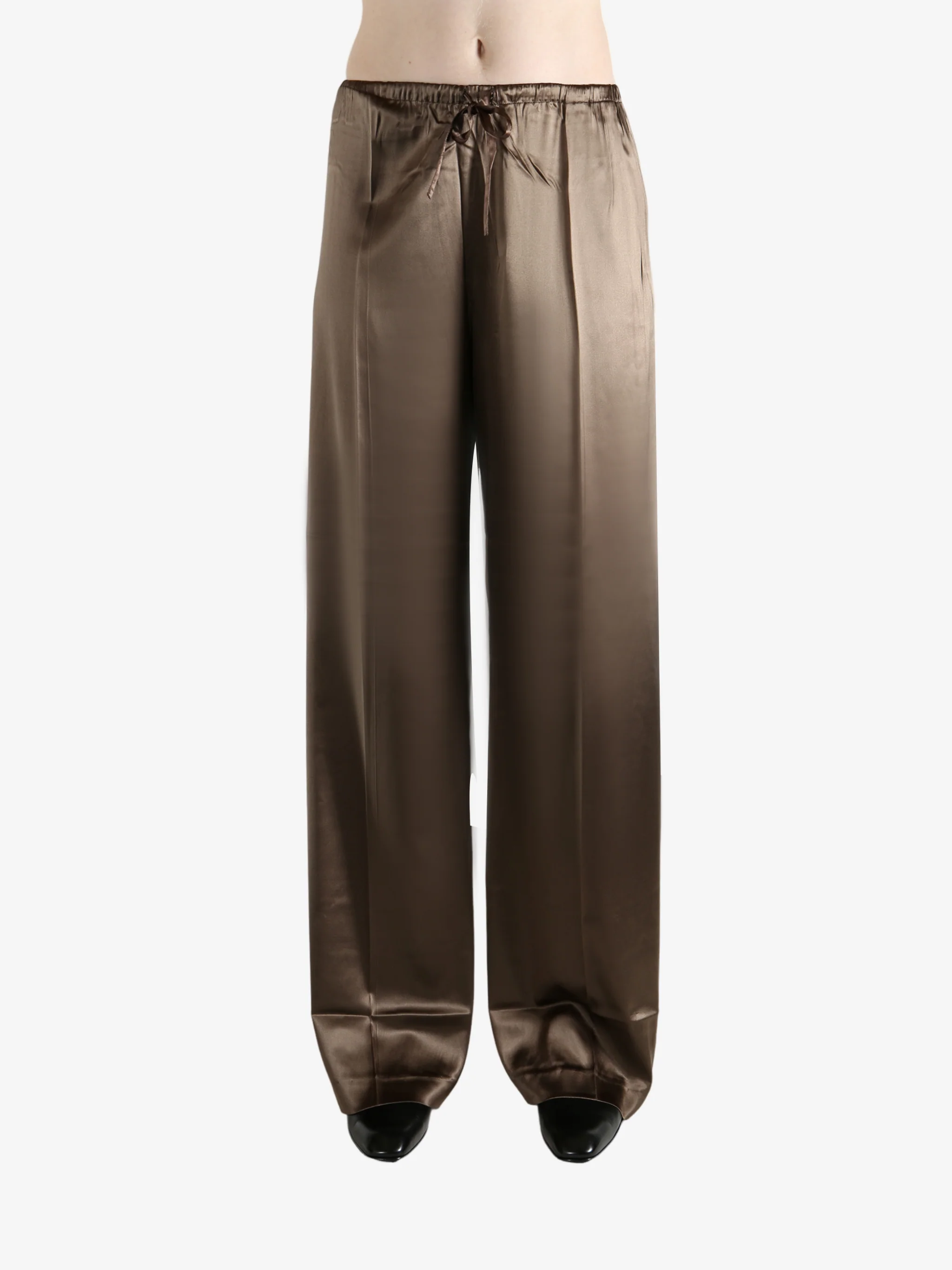 DRIES VAN NOTEN - Women Silk Blend Long Pants