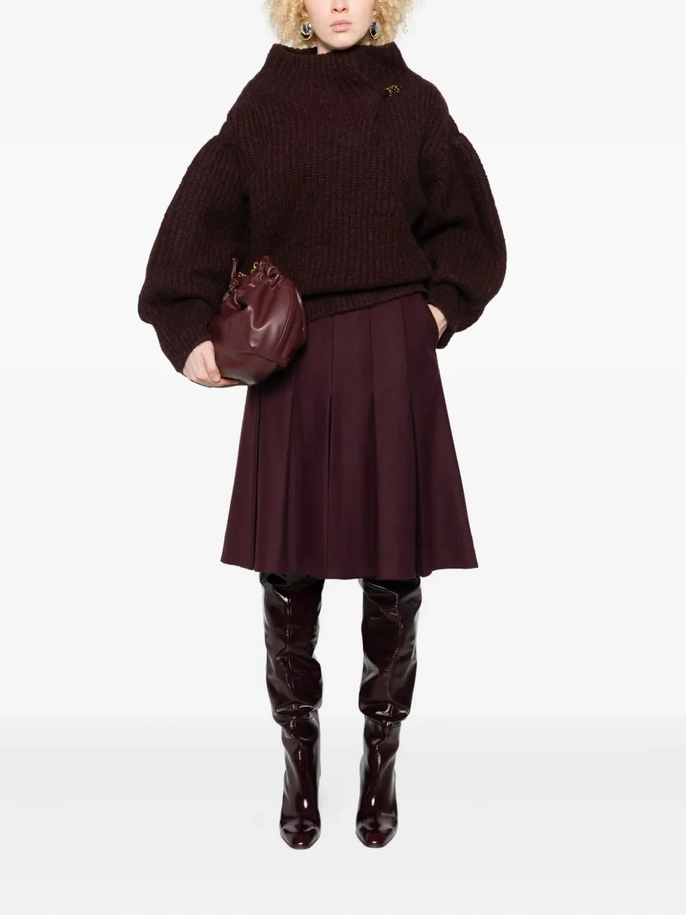 DRIES VAN NOTEN - Women  Relaxed Fit  Embellished Turtleneck Sweater - Image 4