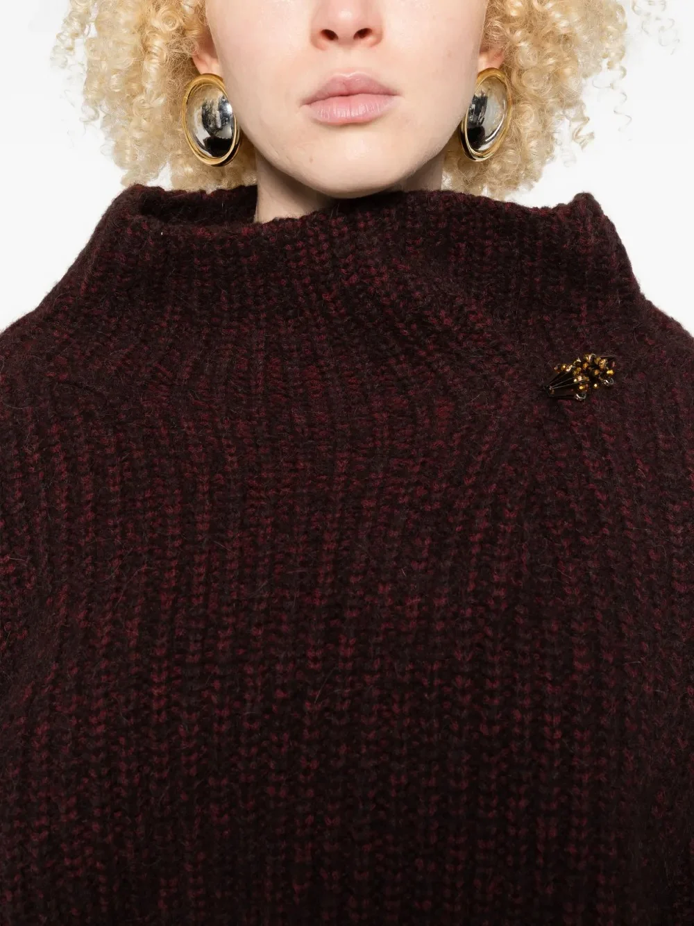 DRIES VAN NOTEN - Women  Relaxed Fit  Embellished Turtleneck Sweater - Image 5