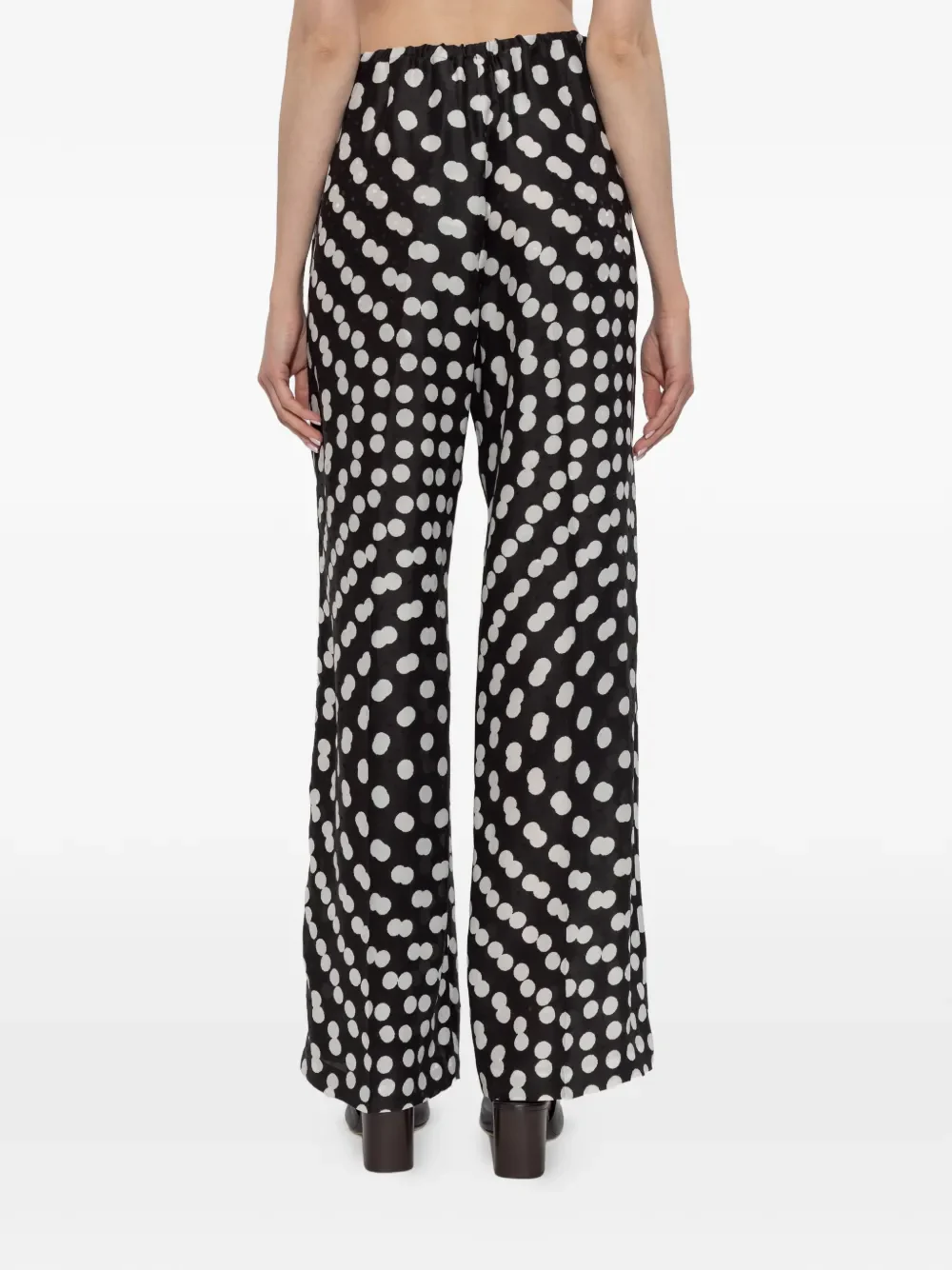 DRIES VAN NOTEN - Women Twisted Polka Dot Print Pants - Image 2