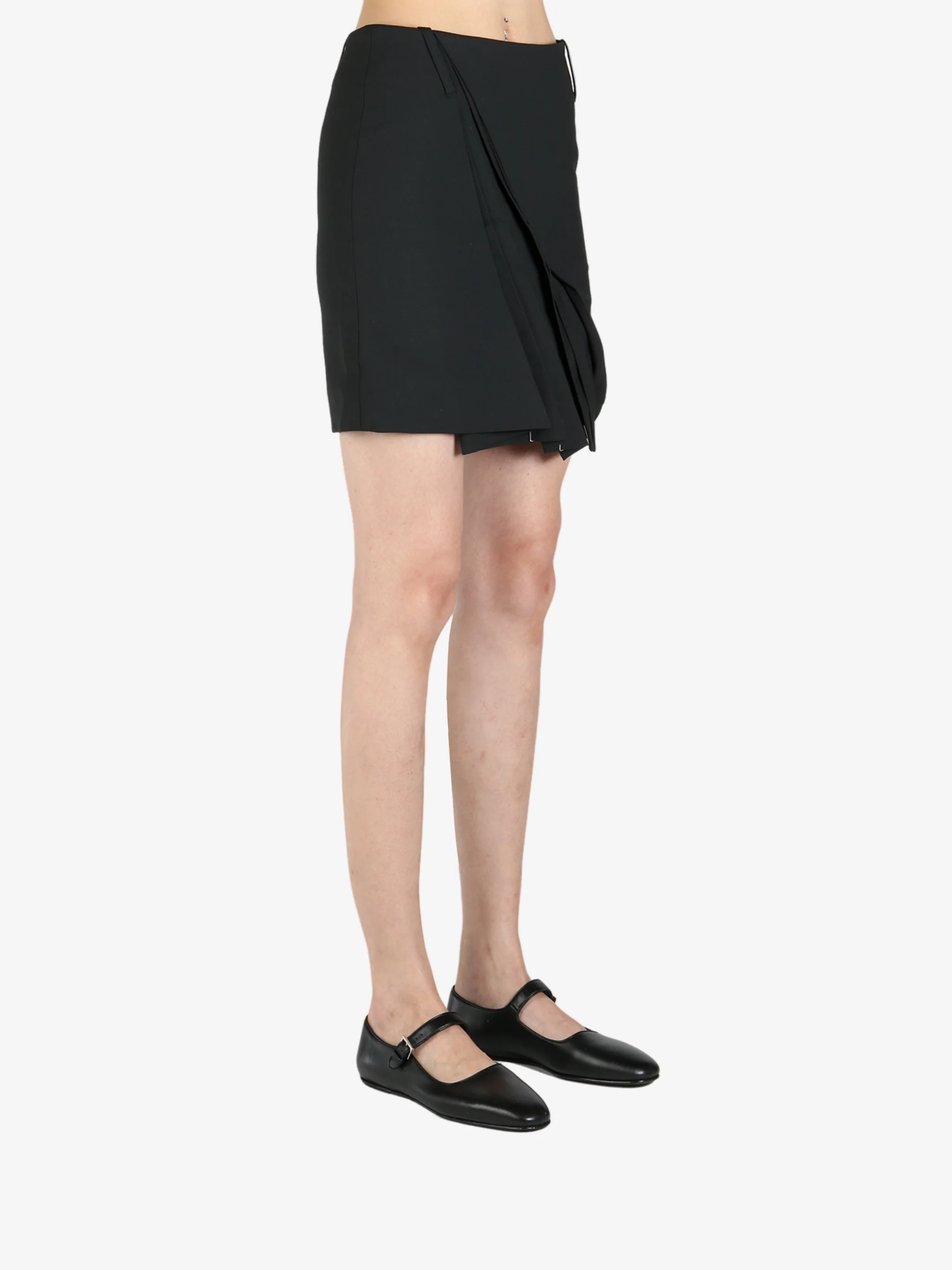 FAX COPY EXPRESS - Women Asymmetrical Pleated Midi Skirt - Image 2