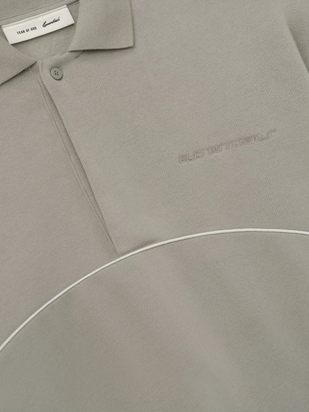 FEAR OF GOD ESSENTIALS - Men Active Trace 3/4 Sleeve Modern Polo Sweatshirt - Image 3