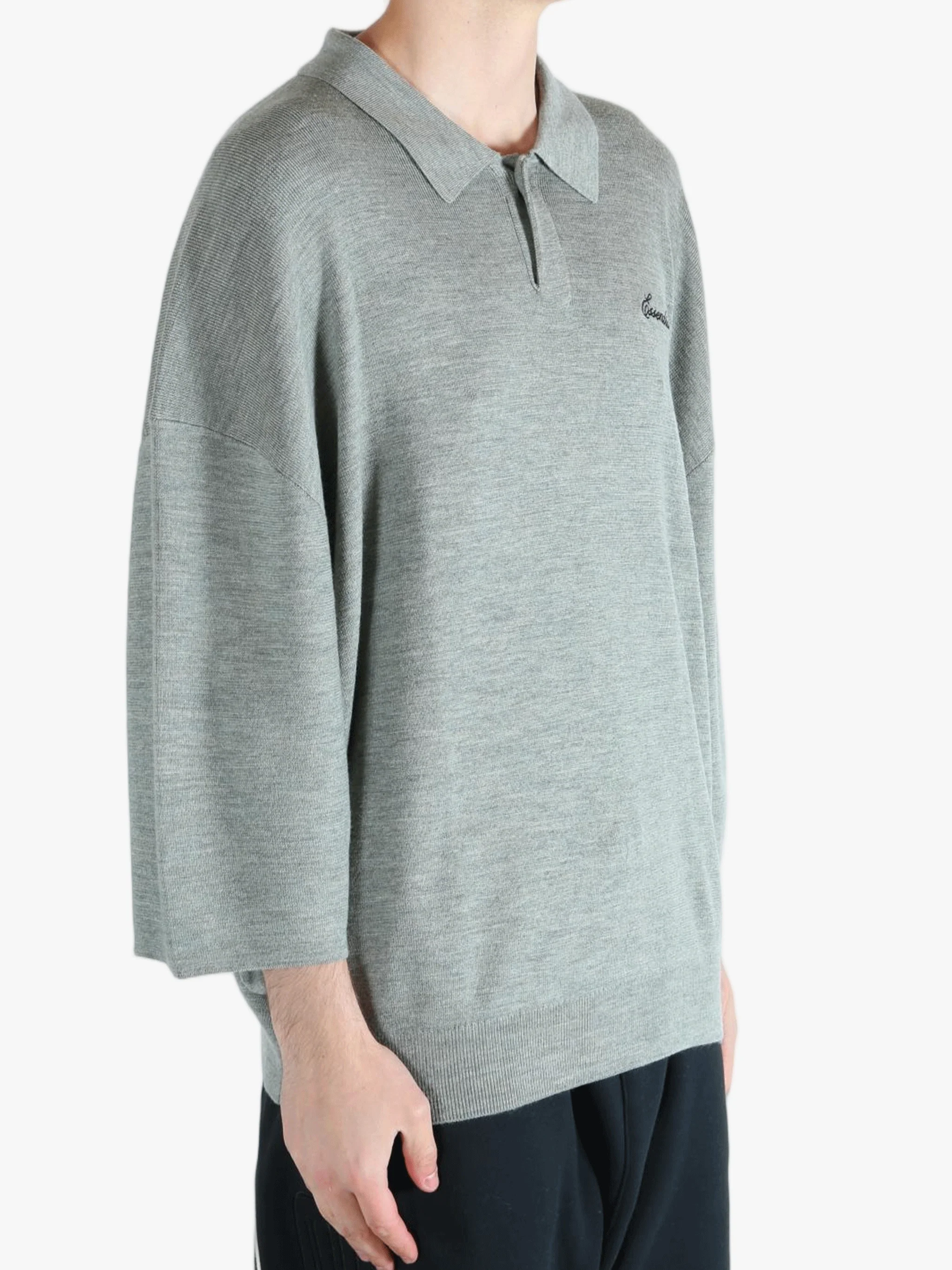 FEAR OF GOD ESSENTIALS - Men Signature 3/4 Sleeve 90'S Knit Polo - Image 2