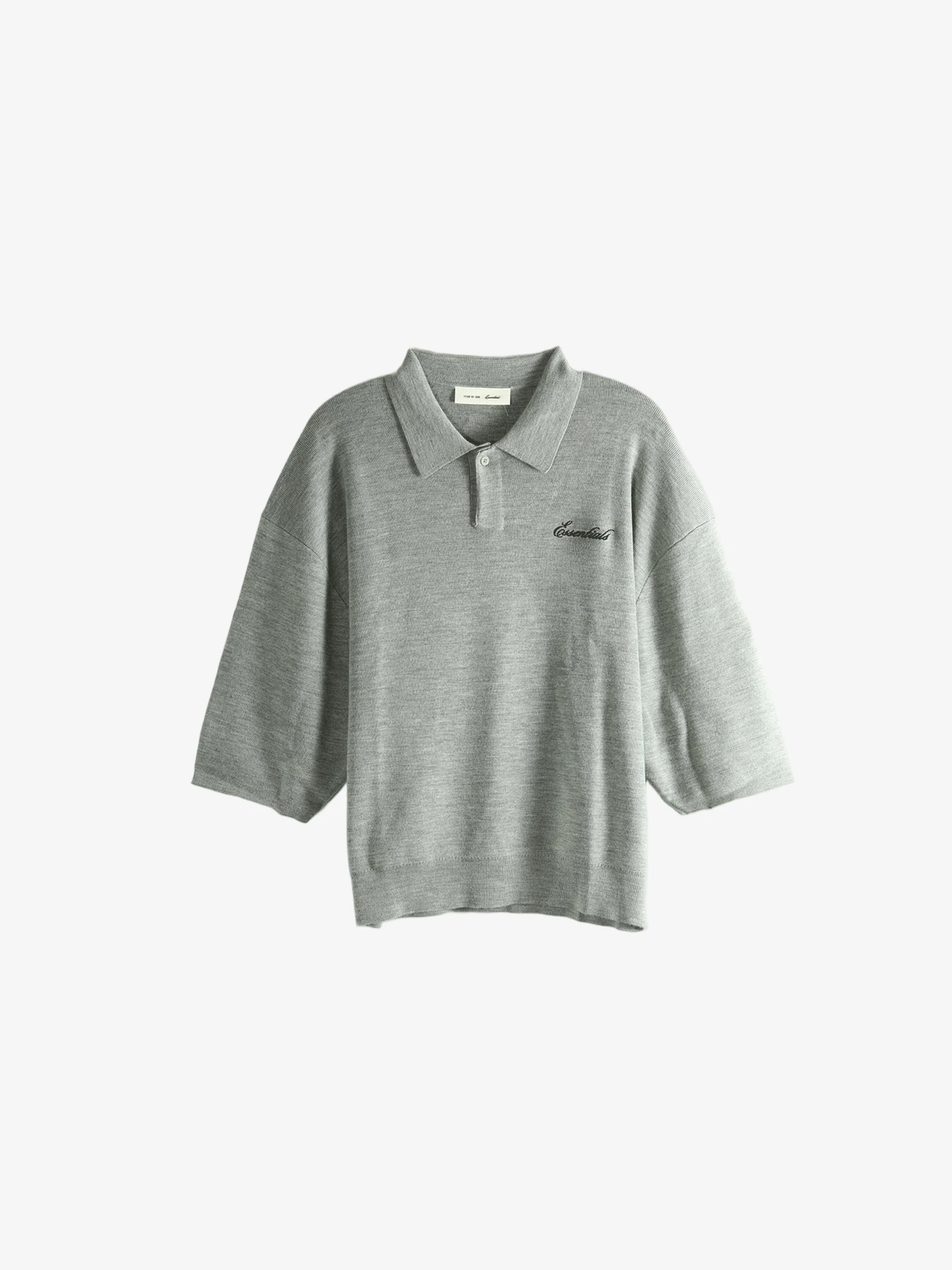FEAR OF GOD ESSENTIALS - Men Signature 3/4 Sleeve 90'S Knit Polo - Image 4