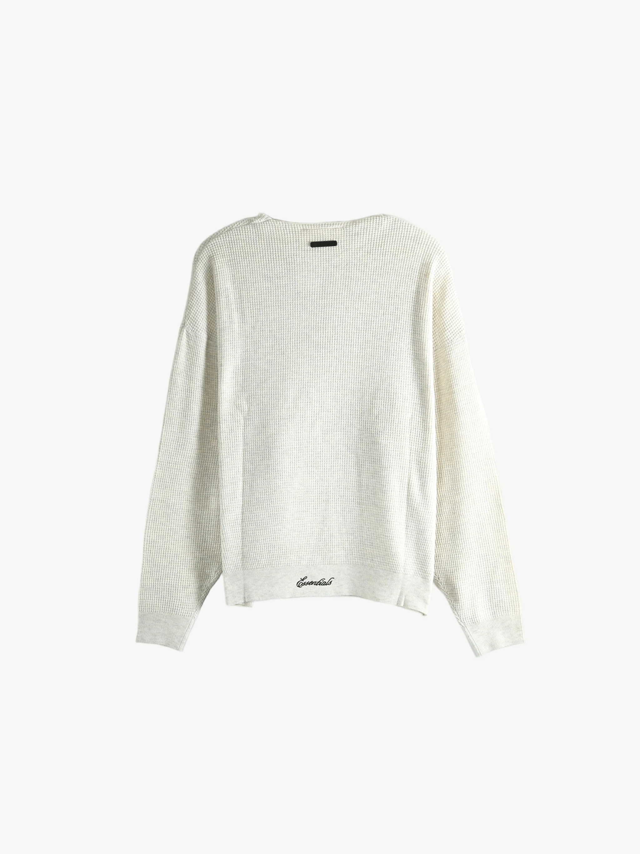 FEAR OF GOD ESSENTIALS - Men Signature Waffle 90'S Crewneck Sweater - Image 5