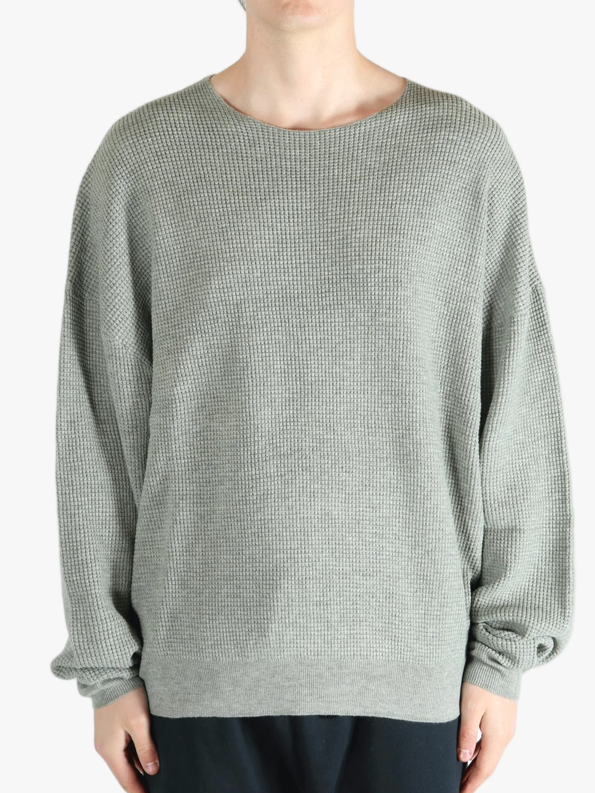 FEAR OF GOD ESSENTIALS - Men Signature Waffle 90'S Crewneck Sweater